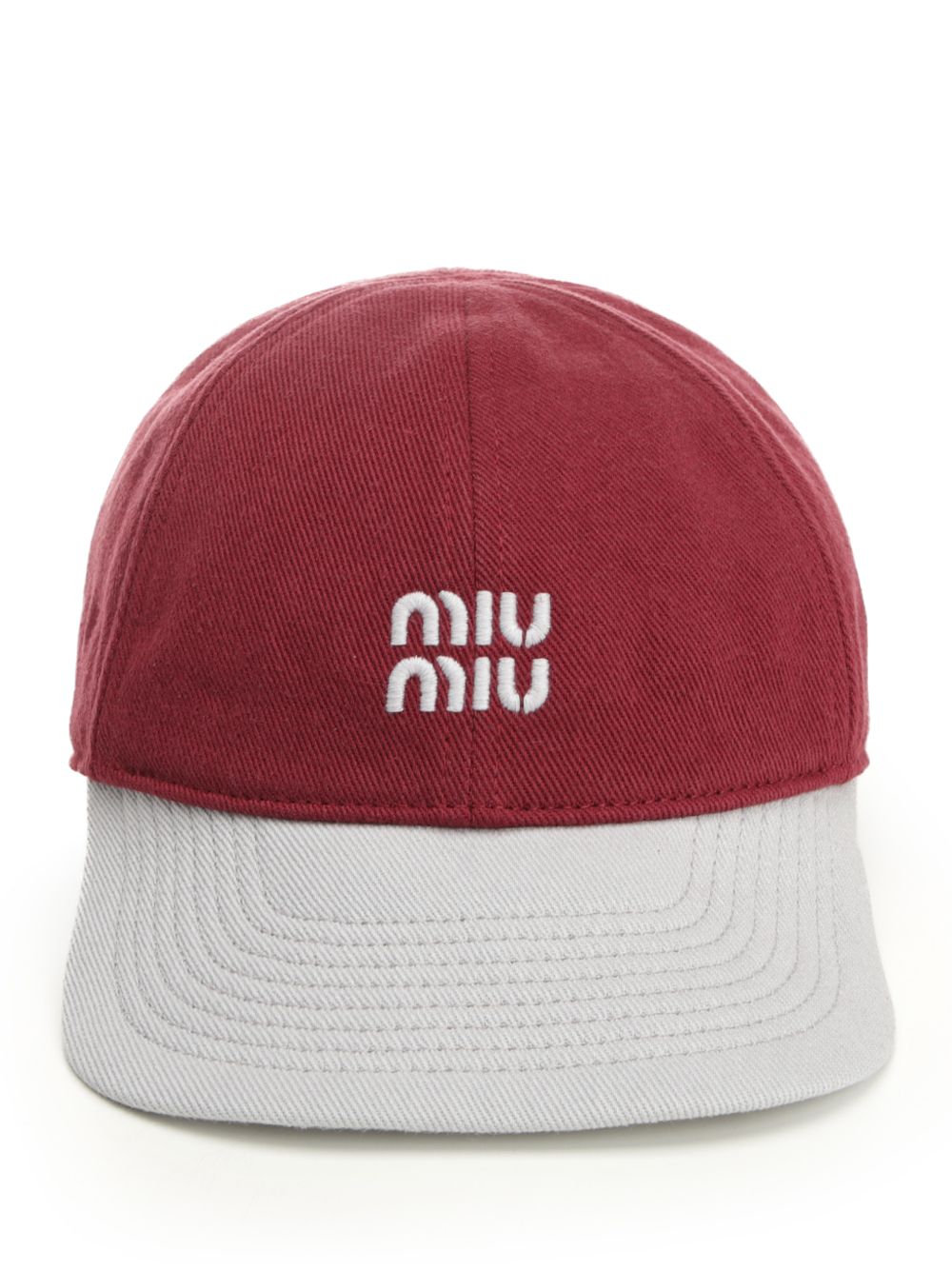 DRILL WASHED BICOLOR BASEBALL CAP 5HC369 (MIU MIU / 帽子 ) | MIU MIU (ミュウミュウ)