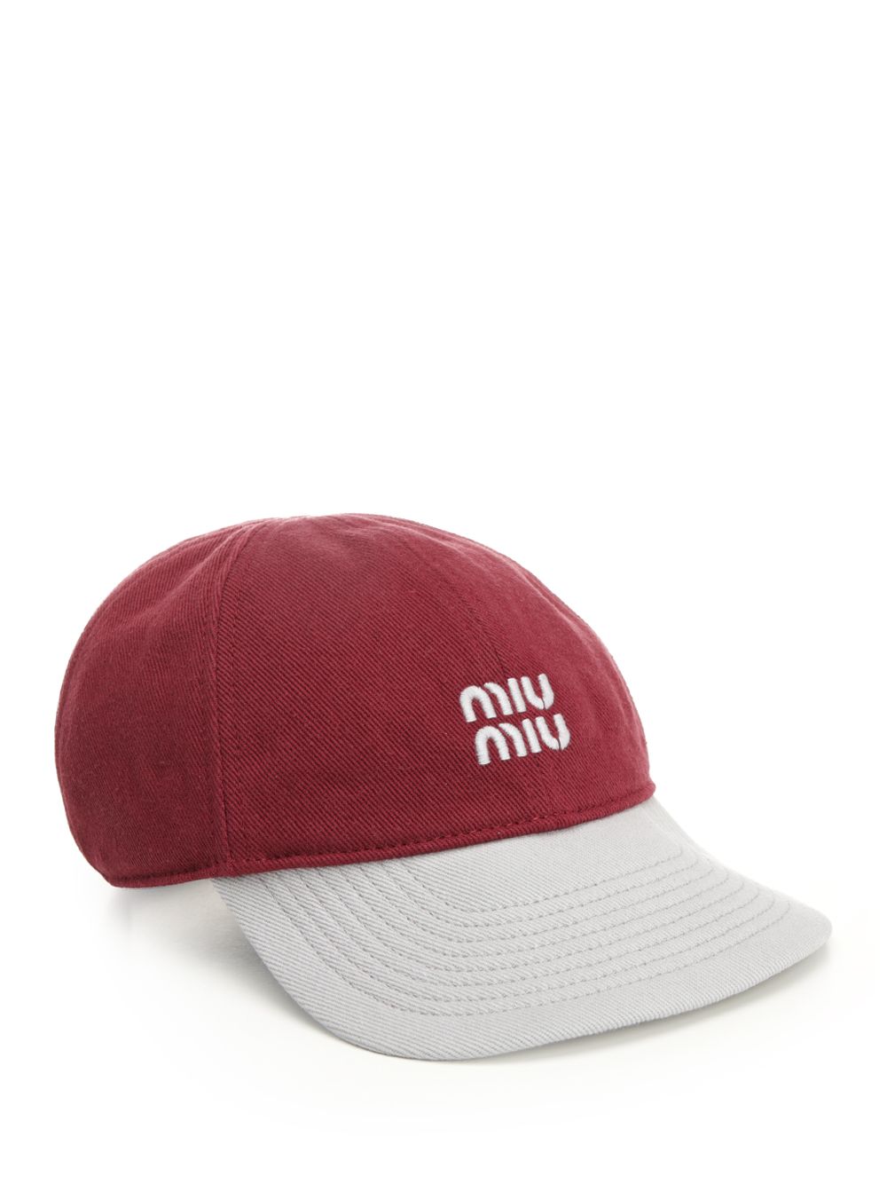DRILL WASHED BICOLOR BASEBALL CAP 5HC369 (MIU MIU / 帽子 ) | MIU MIU (ミュウミュウ)(1)