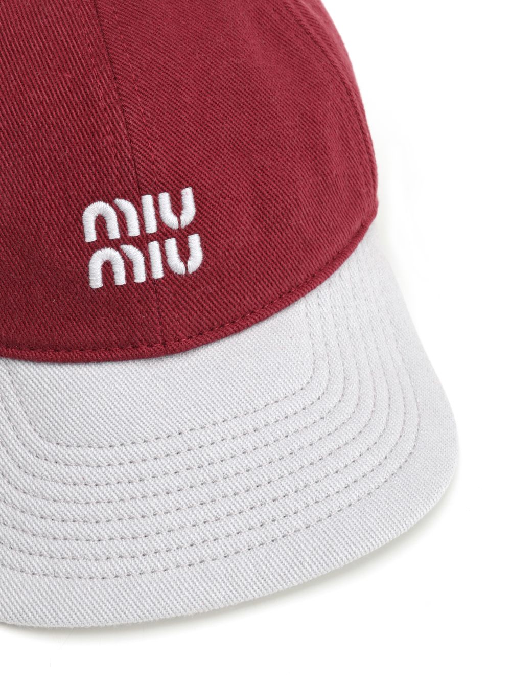 DRILL WASHED BICOLOR BASEBALL CAP 5HC369 (MIU MIU / 帽子 ) | MIU MIU (ミュウミュウ)(3)