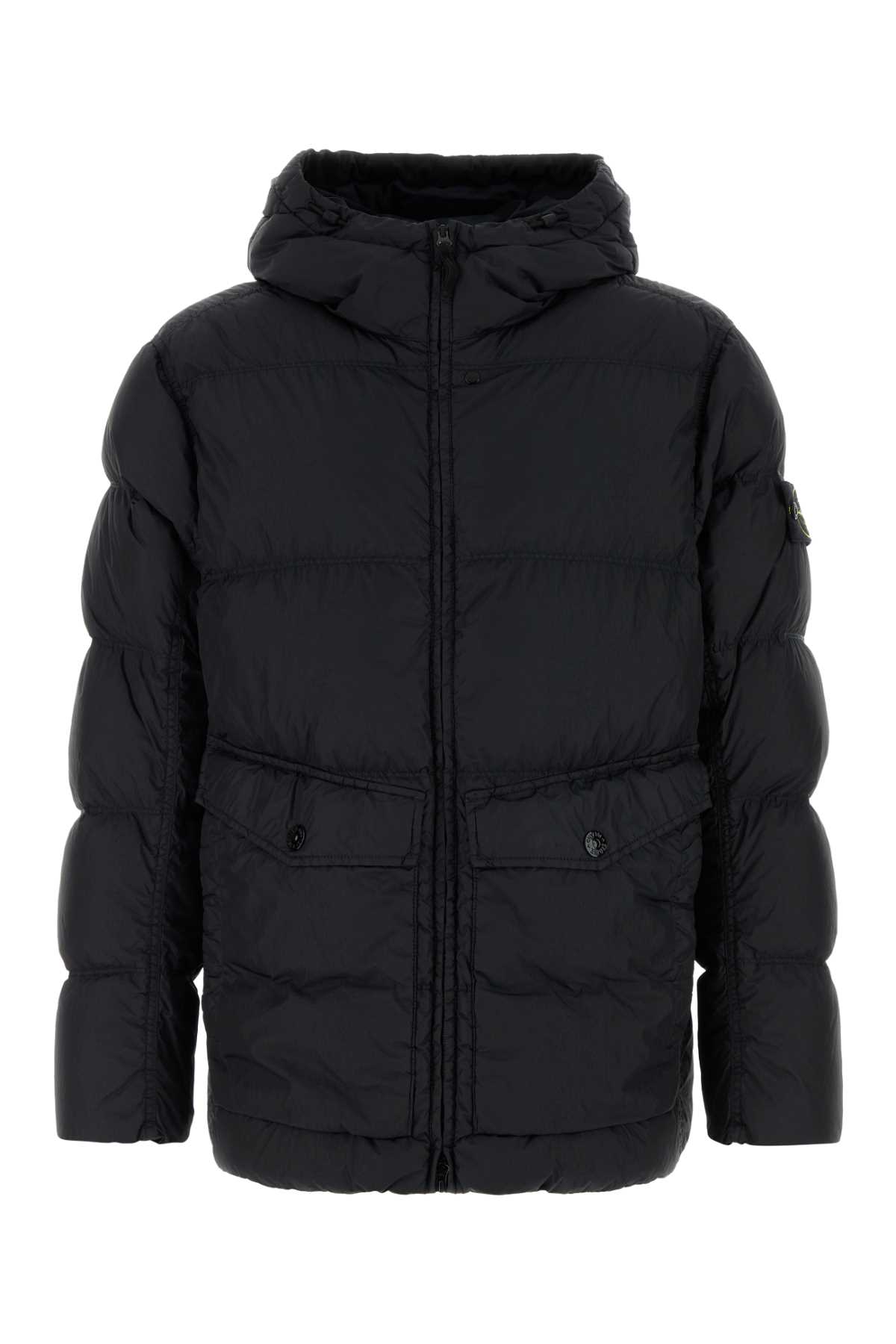 Black nylon down jacket 410001123V0029 (STONE ISLAND / ダウンジャケット・コート ) | STONE ISLAND (ストーンアイランド)