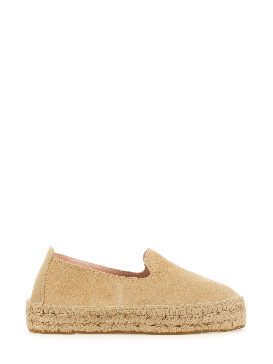 ESPADRILLE PLATFORM HAMPTONS K11D0SUEDECHAMPAGNEBEIGE (MANEBI / フラットシューズ ) | MANEBI (マネビ)