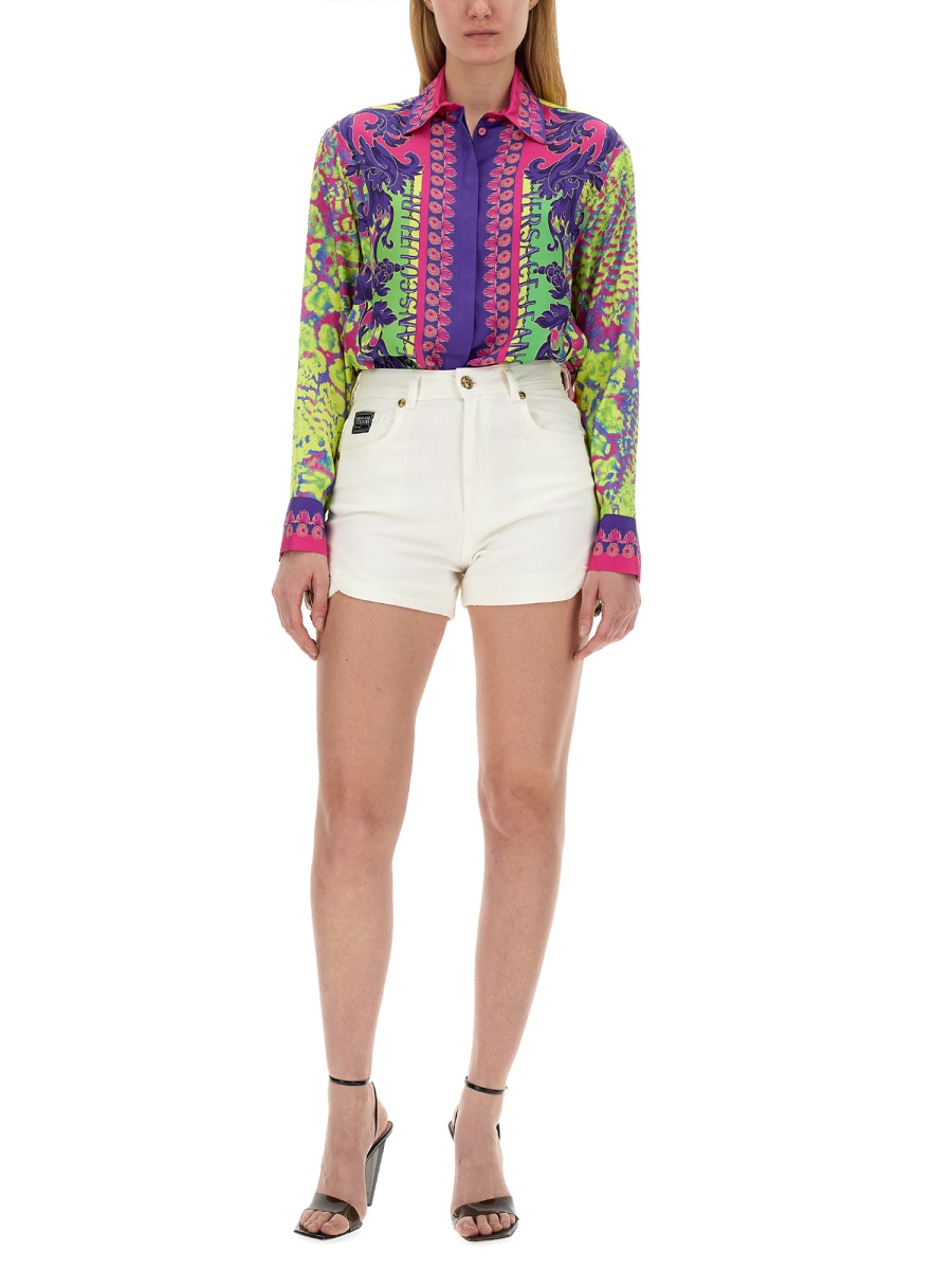 SHIRT WITH PRINT AND LOGO 76HAL2P2NS448609 (VERSACE JEANS COUTURE / シャツ・ブラウス ) | VERSACE JEANS COUTURE (ヴェルサーチェ ジーンズ クチュール)(1)