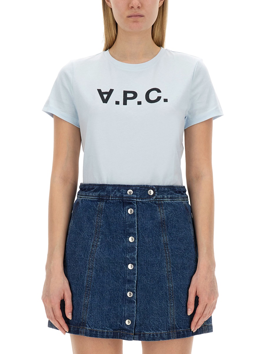 T-SHIRT WITH LOGO COBQXF26944IAB (A.P.C. / Tシャツ・カットソー ) | A.P.C. (アーペーセー)