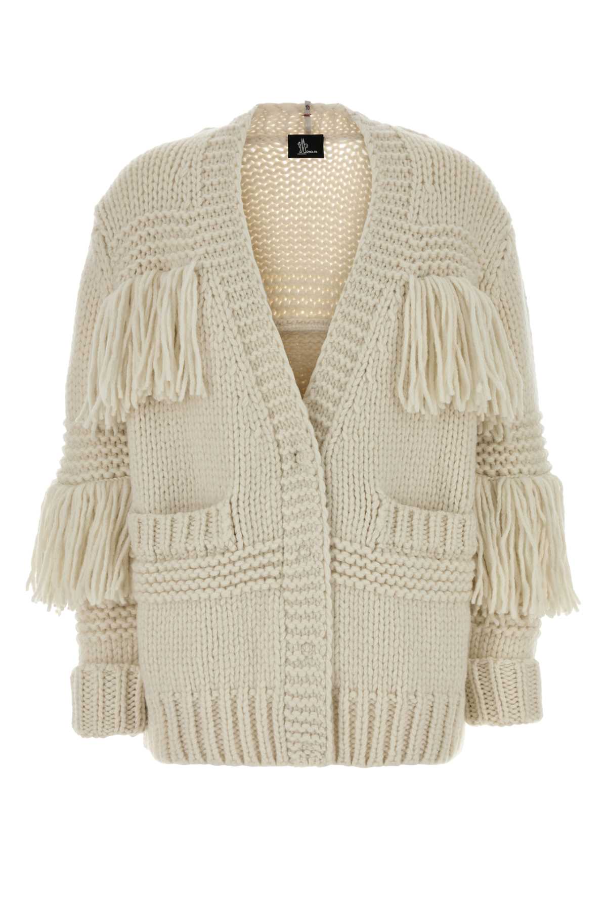 Ivory crochet oversize cardigan K20989B00008M2346034 (Moncler Grenoble / ニット・セーター・カーディガン ) | Moncler Grenoble (モンクレール グルノーブル)
