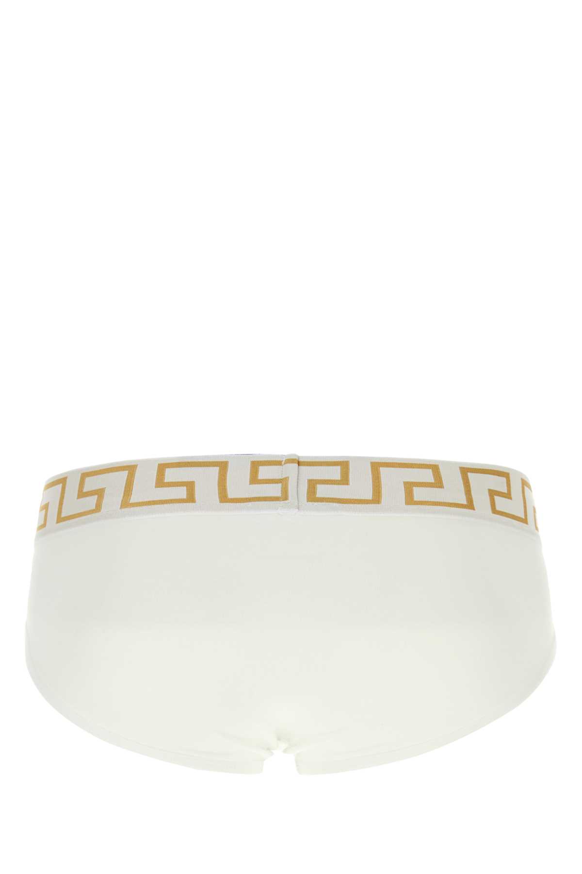 White stretch cotton brief AU100271A10011A81H (VERSACE / アンダーウェア ) | VERSACE (ヴェルサーチェ)(1)