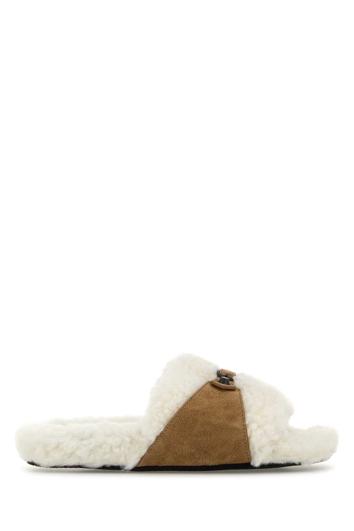 Two-tone suede and eco fur Slide Furry slippers 850938W14I39043 (Balenciaga / サンダル ) | Balenciaga (バレンシアガ)