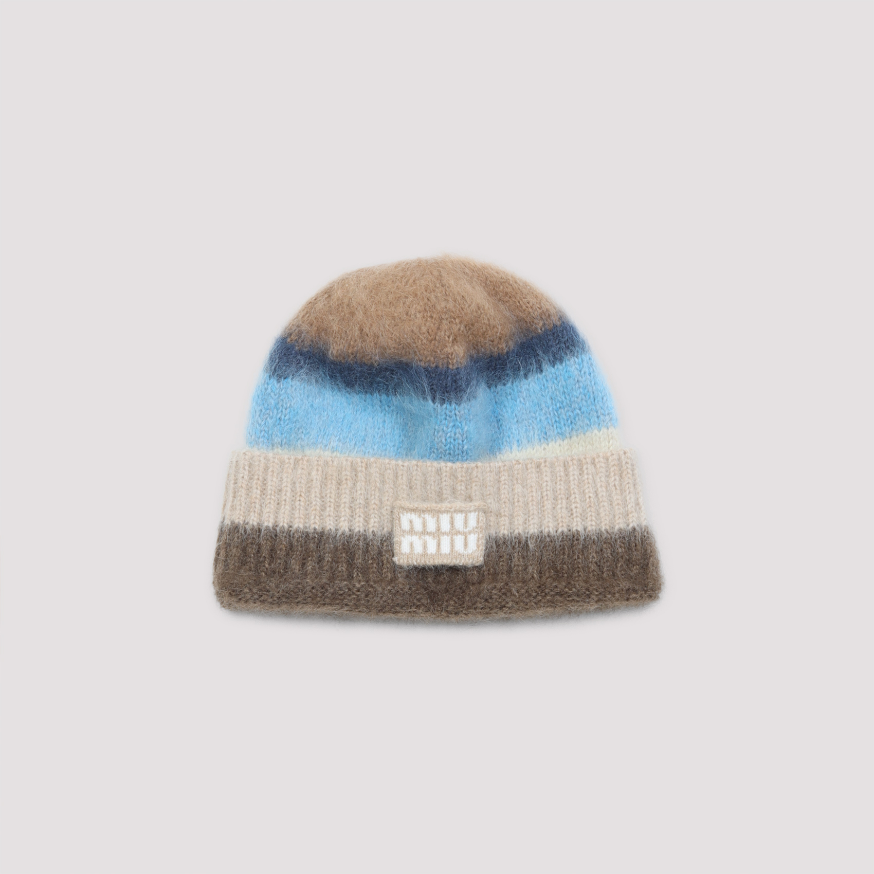 Embroidered mohair blend beanie hat 5HC3782CVDF04BD (MIU MIU / 帽子 ) | MIU MIU (ミュウミュウ)(3)