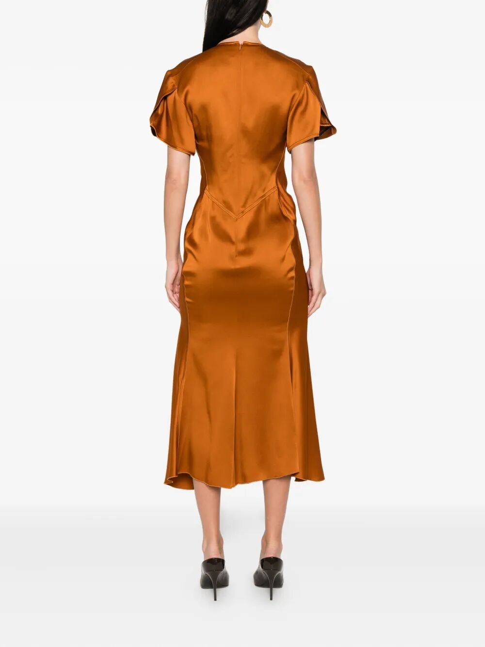 GATHERED V NECK MIDI DRESS 1126WDR005195D3178 (VICTORIA BECKHAM / ワンピース・ドレス・オールインワン ) | VICTORIA BECKHAM (ヴィクトリア ベッカム)(2)