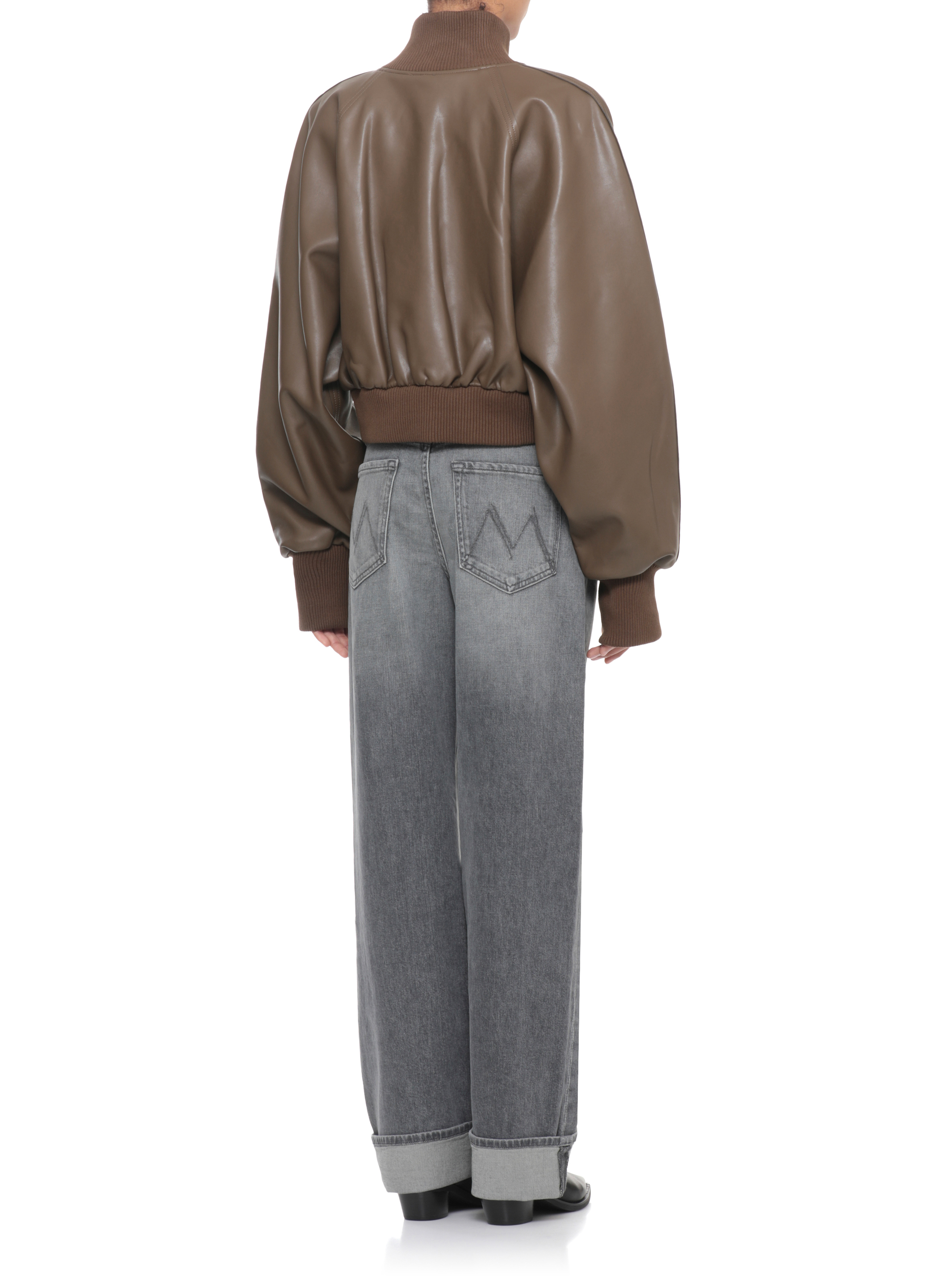 Norma Kamali Coats Brown ST3254LVR31867 (NORMA KAMALI / レザー&ファージャケット・コート ) | NORMA KAMALI (ノーマカマリ)(2)