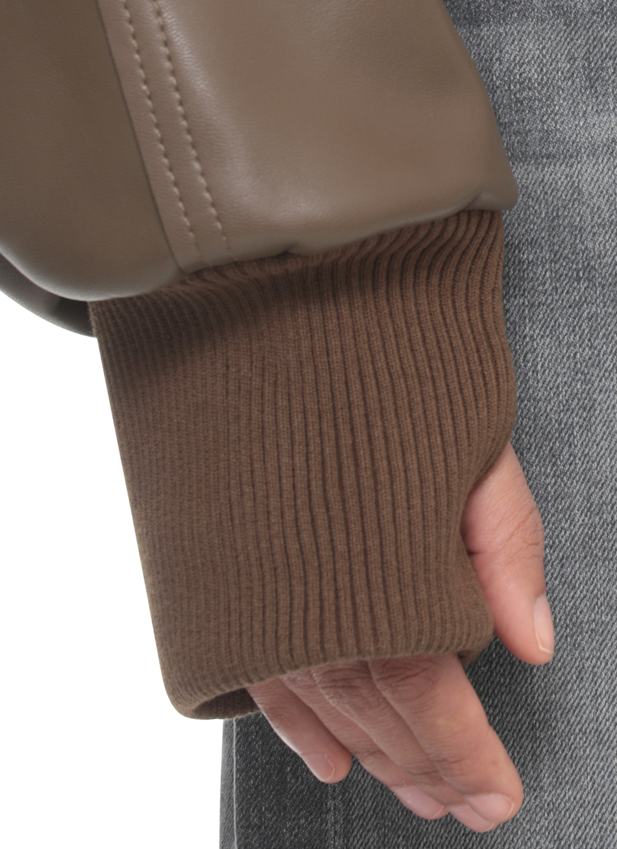 Norma Kamali Coats Brown ST3254LVR31867 (NORMA KAMALI / レザー&ファージャケット・コート ) | NORMA KAMALI (ノーマカマリ)(3)