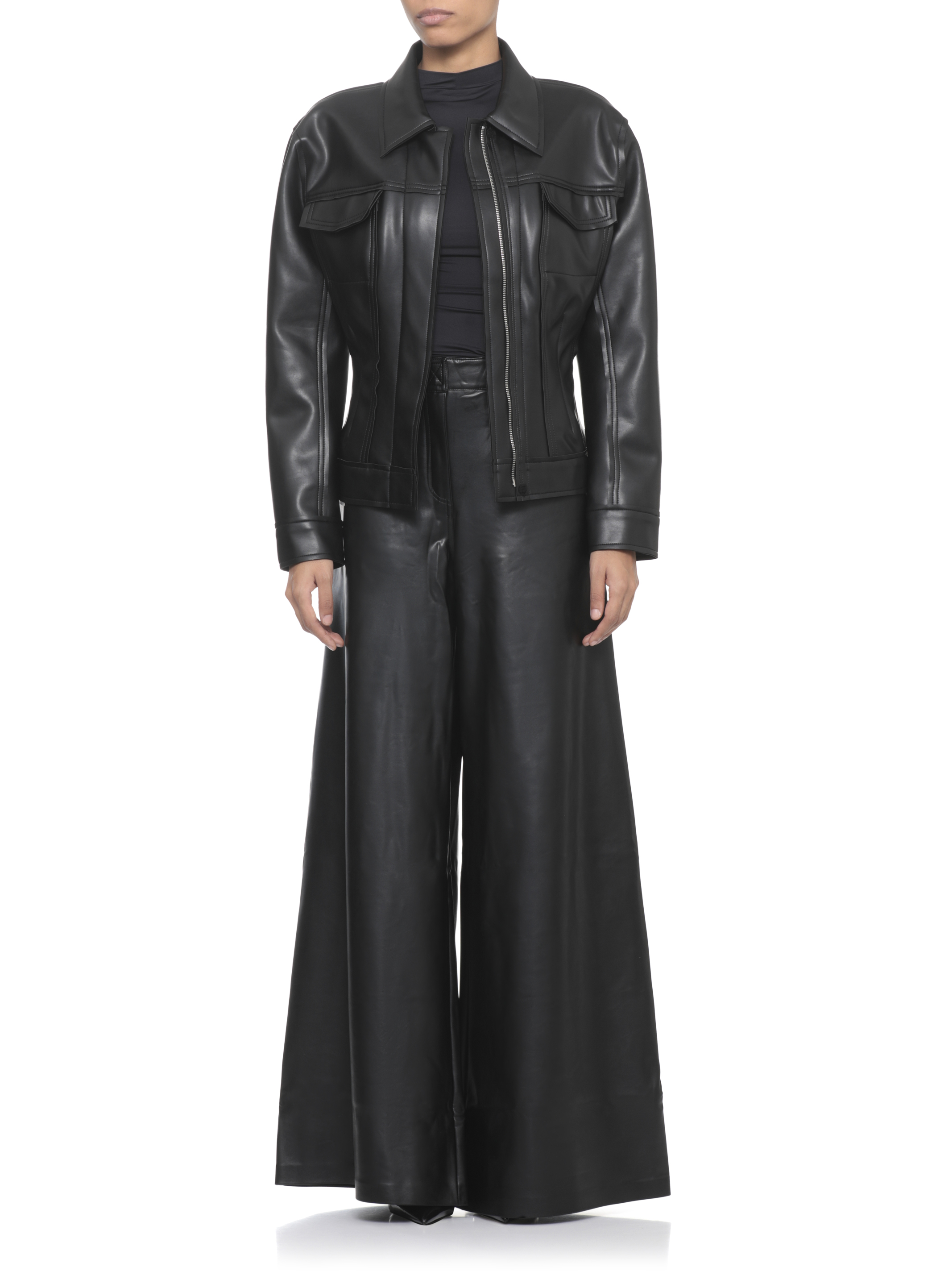 Norma Kamali Jackets Black ST3254LV014001 (NORMA KAMALI / レザー&ファージャケット・コート ) | NORMA KAMALI (ノーマカマリ)(1)