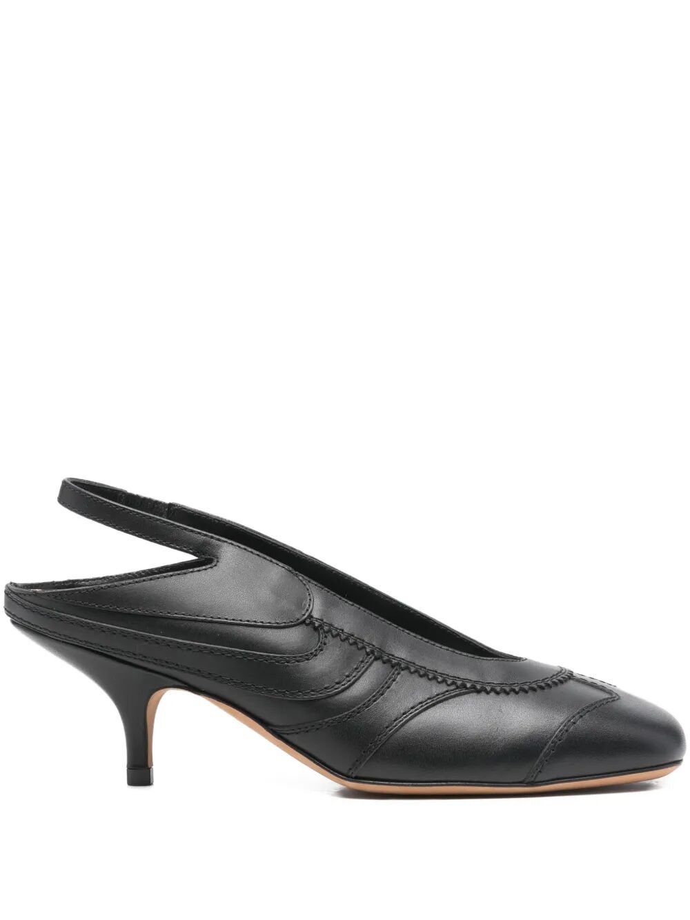 LEATHER SLINGBACK PUMPS WITH TOPSTITCHED DETAILS WS252011741102900 (Dries Van Noten / パンプス・ハイヒール ) | Dries Van Noten (ドリスヴァンノッテン)