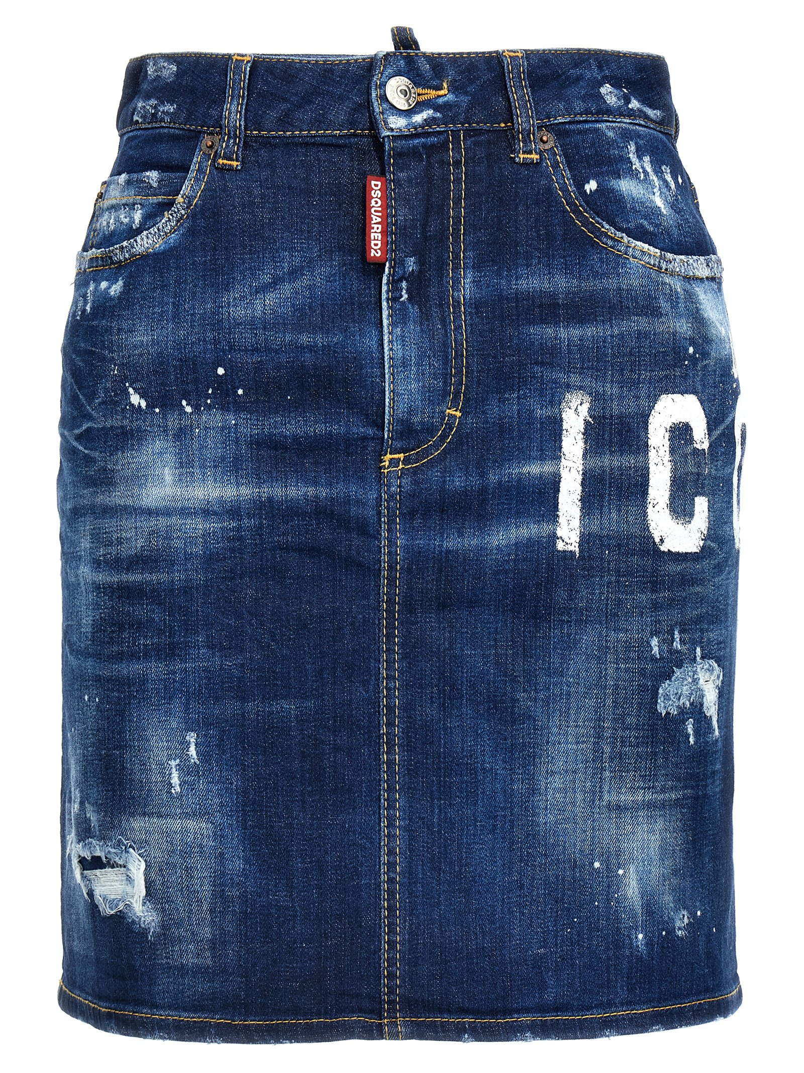 'Icon Spray' denim skirt S80MA0011S30342470 (Dsquared2 / スカート ) | Dsquared2 (ディースクエアード)