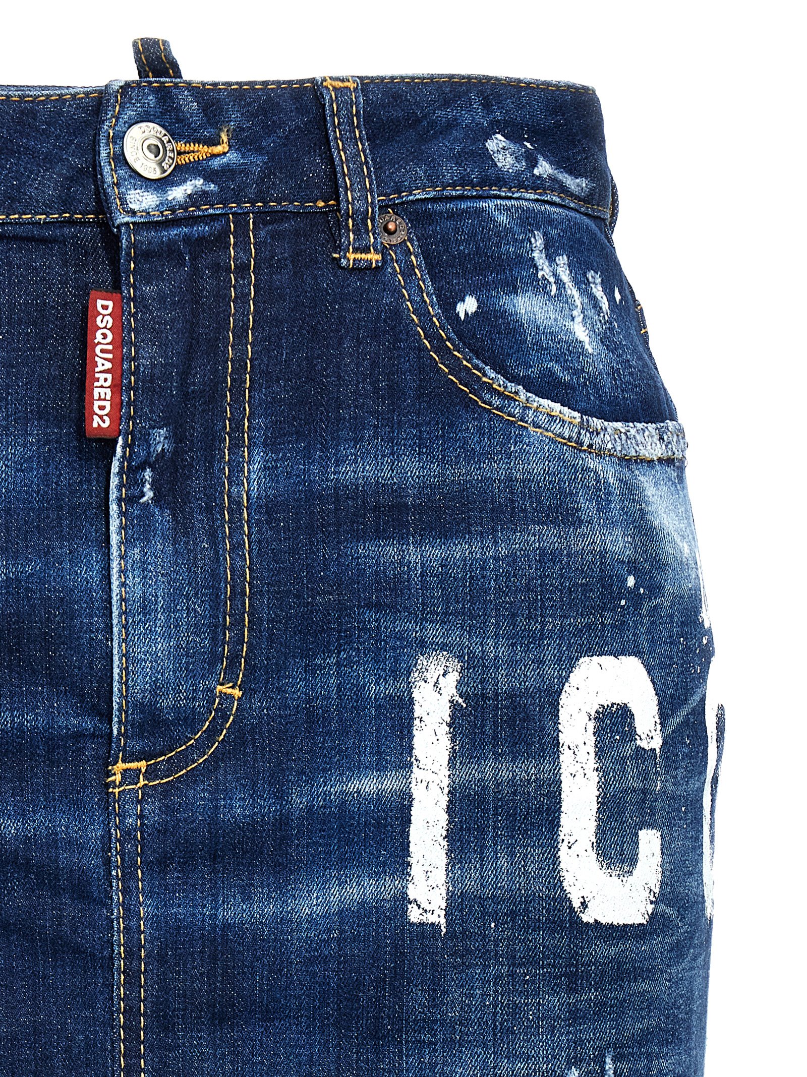 'Icon Spray' denim skirt S80MA0011S30342470 (Dsquared2 / スカート ) | Dsquared2 (ディースクエアード)(2)