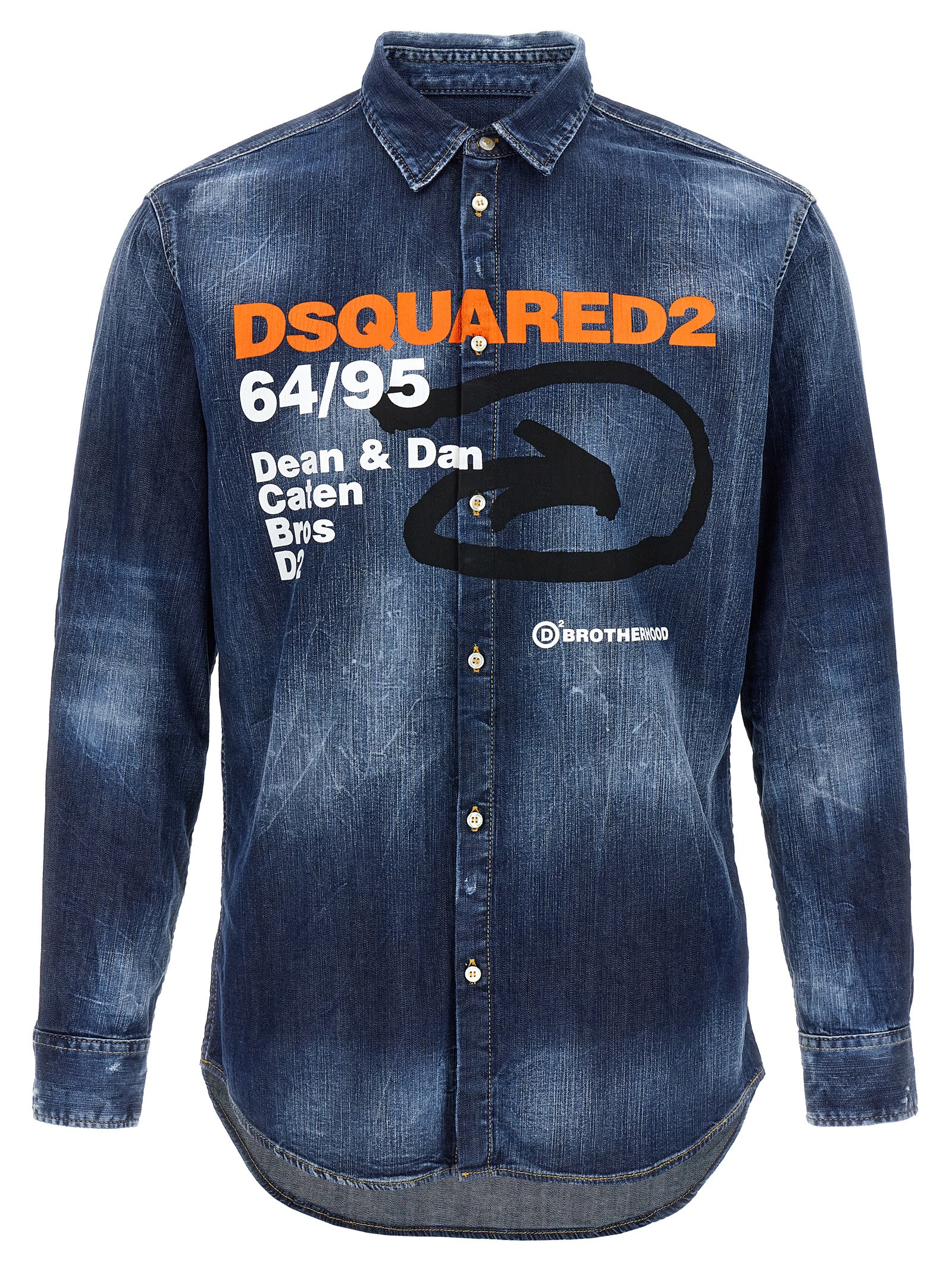 '6495 Arrow R Dan' denim shirt S74DM0585S30341470 (Dsquared2 / シャツ・ブラウス ) | Dsquared2 (ディースクエアード)