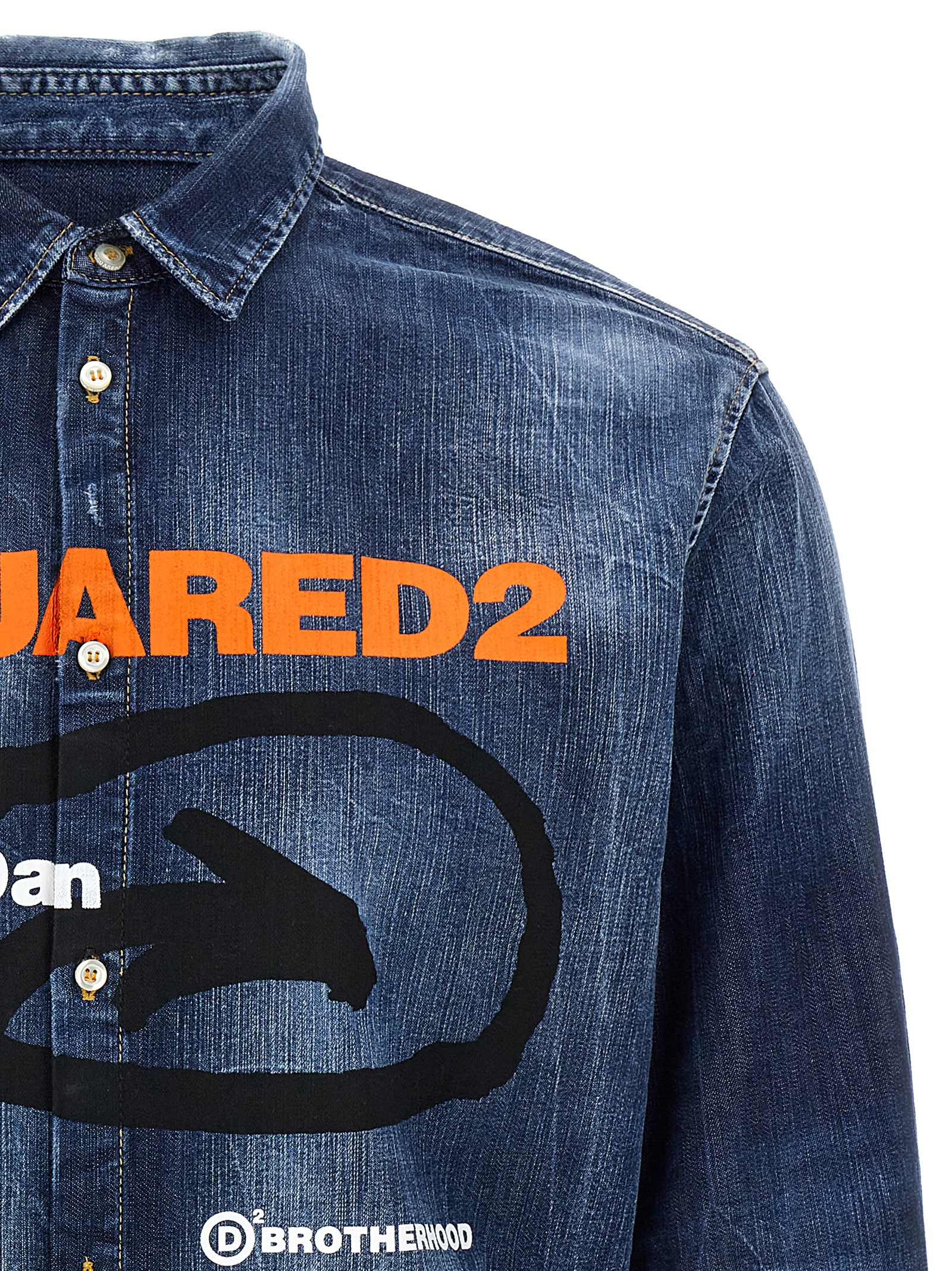 '6495 Arrow R Dan' denim shirt S74DM0585S30341470 (Dsquared2 / シャツ・ブラウス ) | Dsquared2 (ディースクエアード)(2)