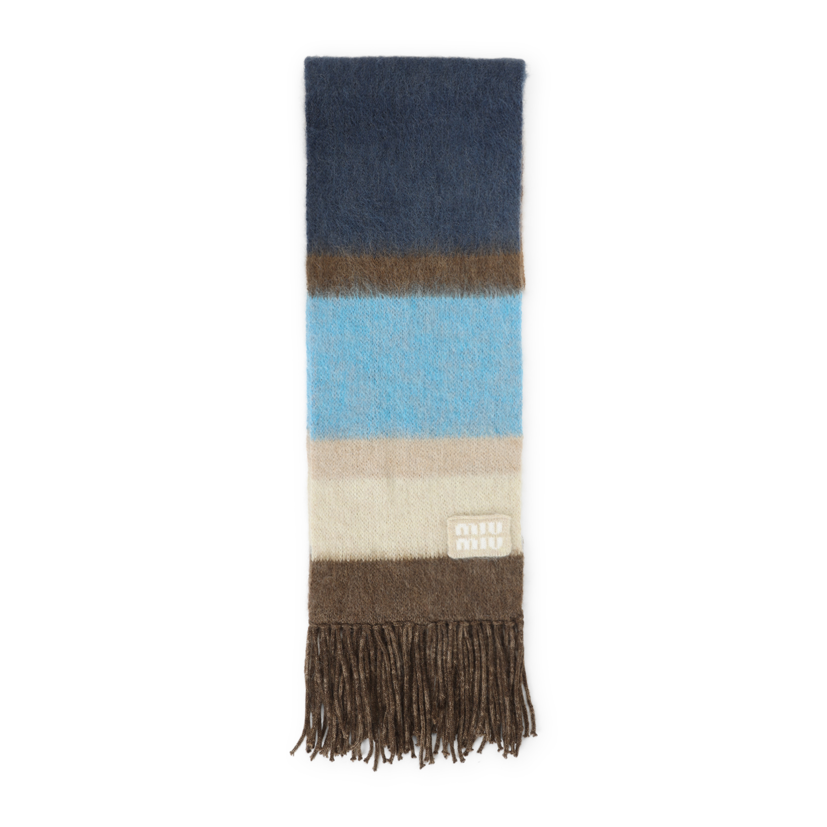 Embroidered mohair blend scarf 5FS0942CVDF04BD (MIU MIU / スカーフ・マフラー ) | MIU MIU (ミュウミュウ)
