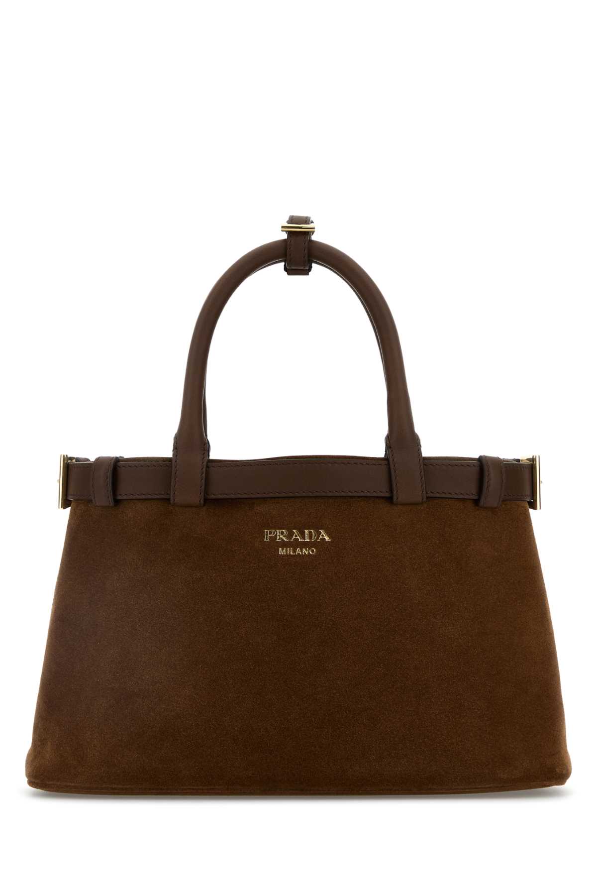 Brown suede Prada Buckle handbag 1BA4182C4SF0324 (Prada / ハンドバッグ・ショルダーバッグ ) | Prada (プラダ)
