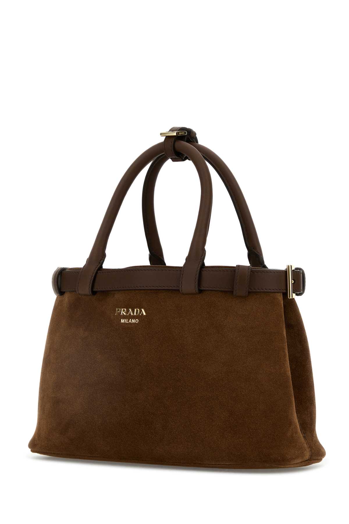 Brown suede Prada Buckle handbag 1BA4182C4SF0324 (Prada / ハンドバッグ・ショルダーバッグ ) | Prada (プラダ)(1)