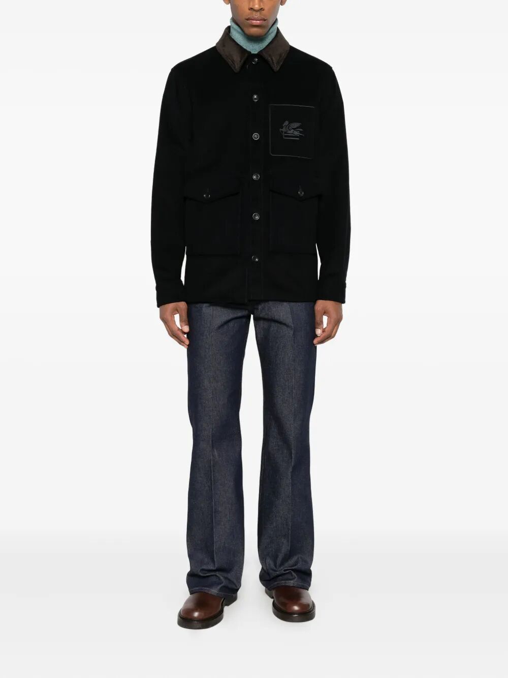 WORKWEAR COTTON JACKET WITH PEGASO EMBROIDERY MRBA008199TU5M0B0065 (ETRO / カジュアルジャケット ) | ETRO (エトロ)(1)