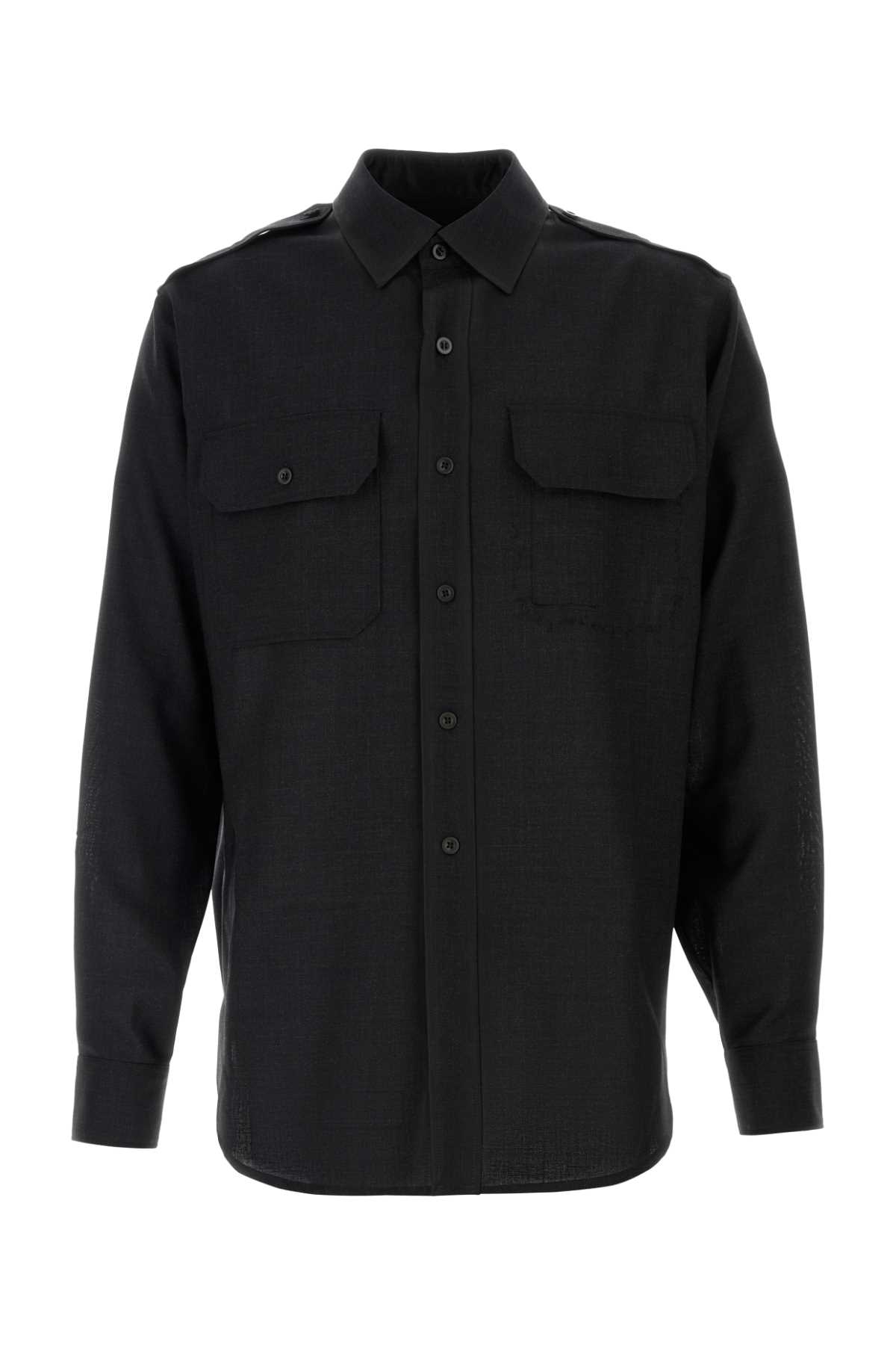 Slate wool shirt S50DT0059M35524855M (Maison Margiela / シャツ・ブラウス ) | Maison Margiela (メゾン マルジェラ)