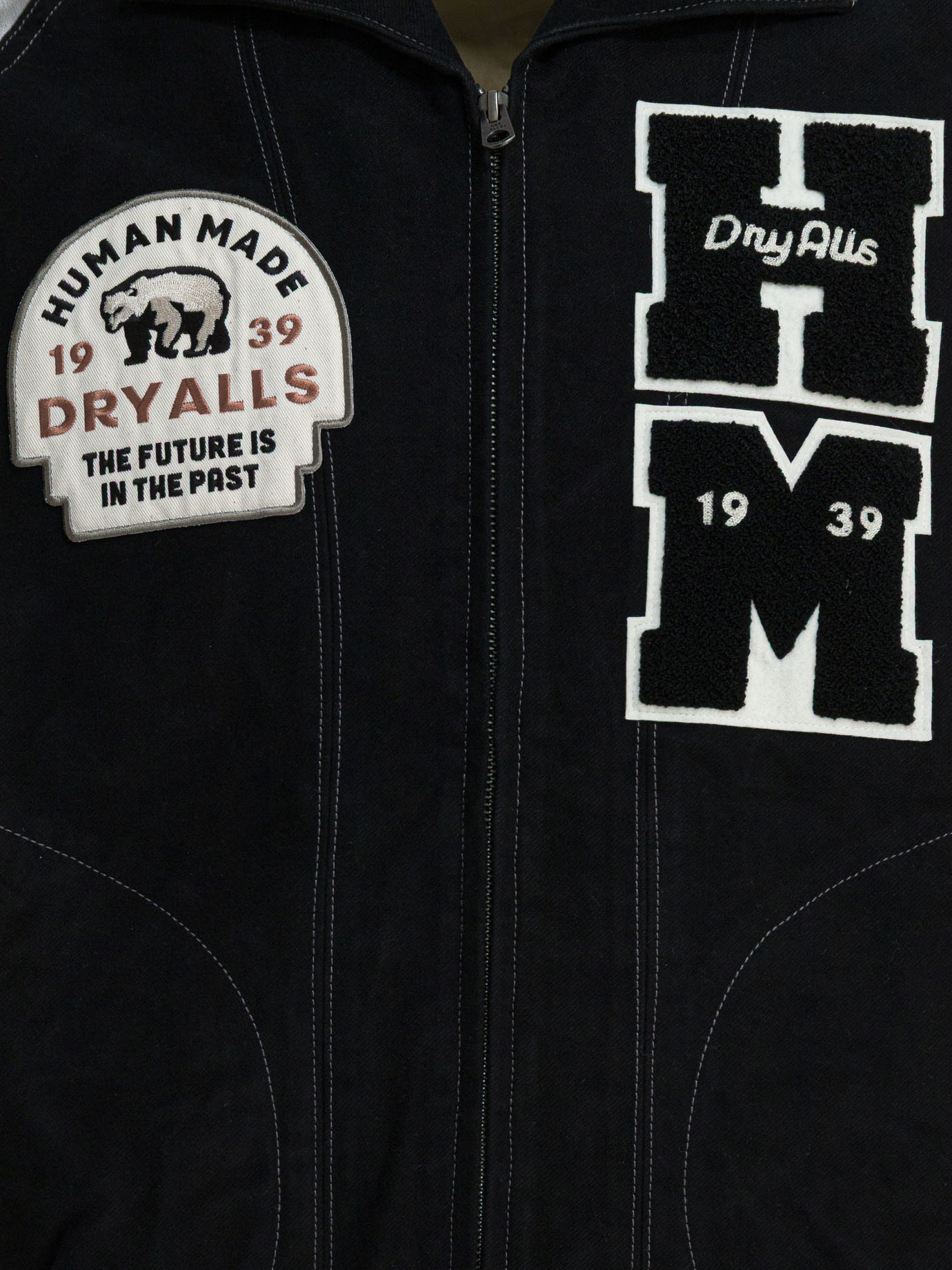 Satin "Varsity" Bomber Jacket HM30JK012BLACK (HUMAN MADE / カジュアルジャケット ) | HUMAN MADE (ヒューマンメイド)(2)