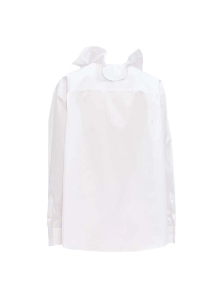 SHIRT WITH "RUFFLE" DETAIL 3941MDE08X25760201 (MSGM / シャツ・ブラウス ) | MSGM (エムエスジーエム)(1)