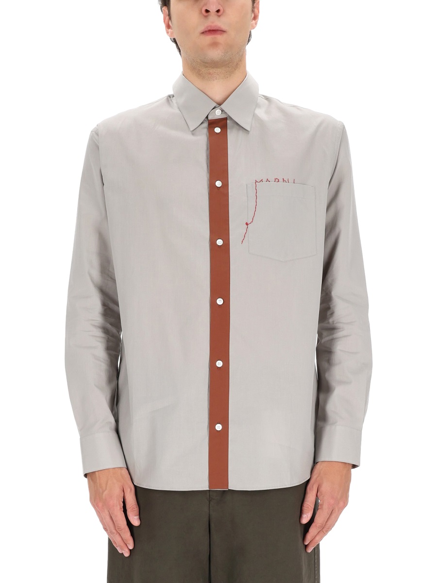 SHIRT WITH EMBROIDERED LOGO CUMU0364QSUTC19300N13 (Marni / シャツ・ブラウス ) | Marni (マルニ)(3)
