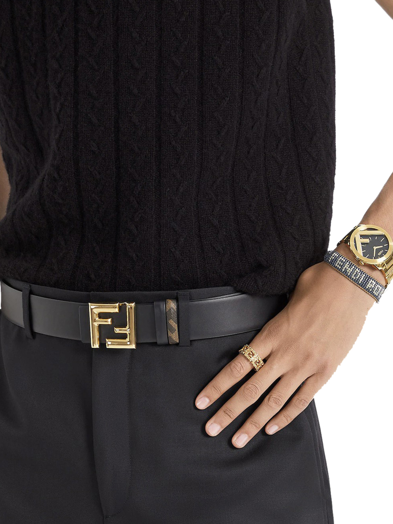 REVERSIBLE BELT 7C0488AFF2F1A94 (FENDI / ベルト・サスペンダー ) | FENDI (フェンディ)(1)