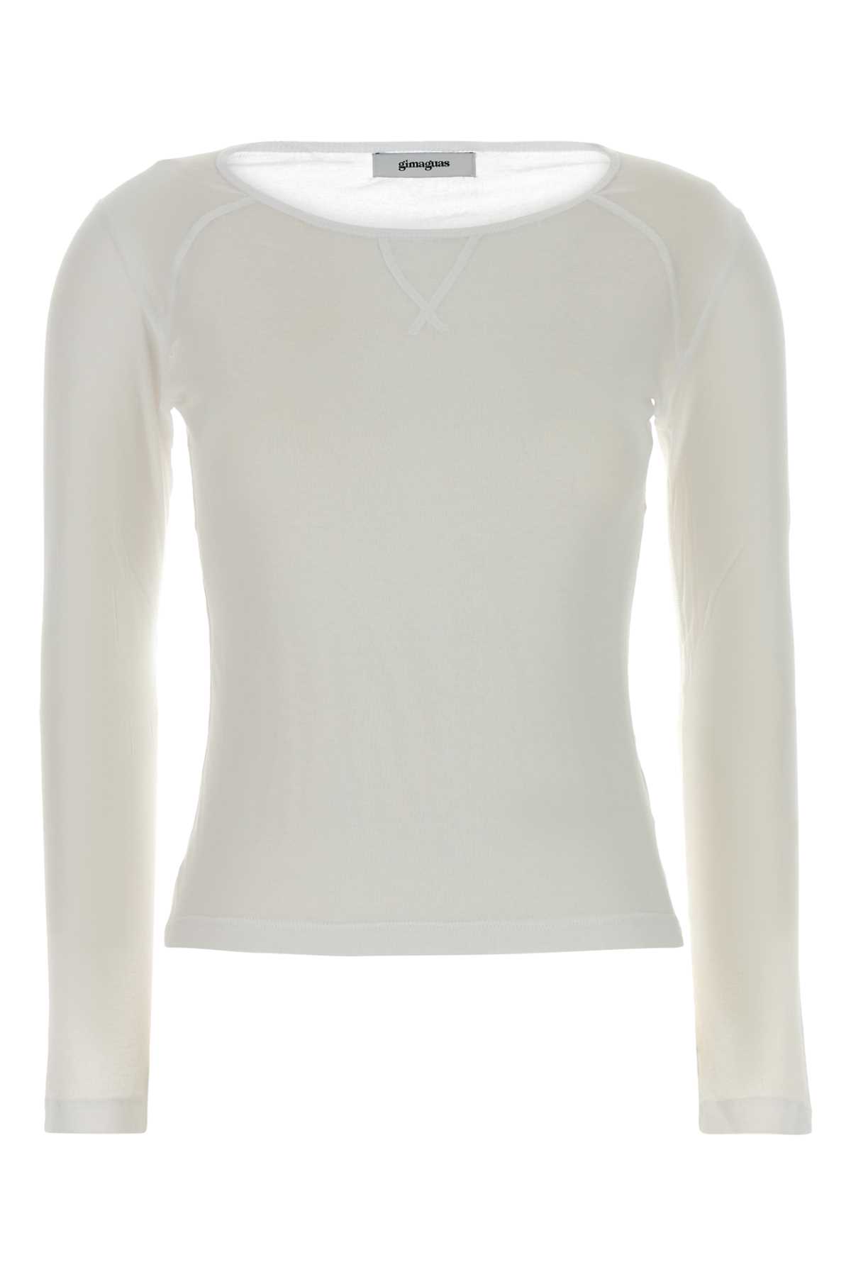 White cotton Maura t-shirt MAURATOPWHITE (gimaguas / Tシャツ・カットソー ) | gimaguas (ギマガス)