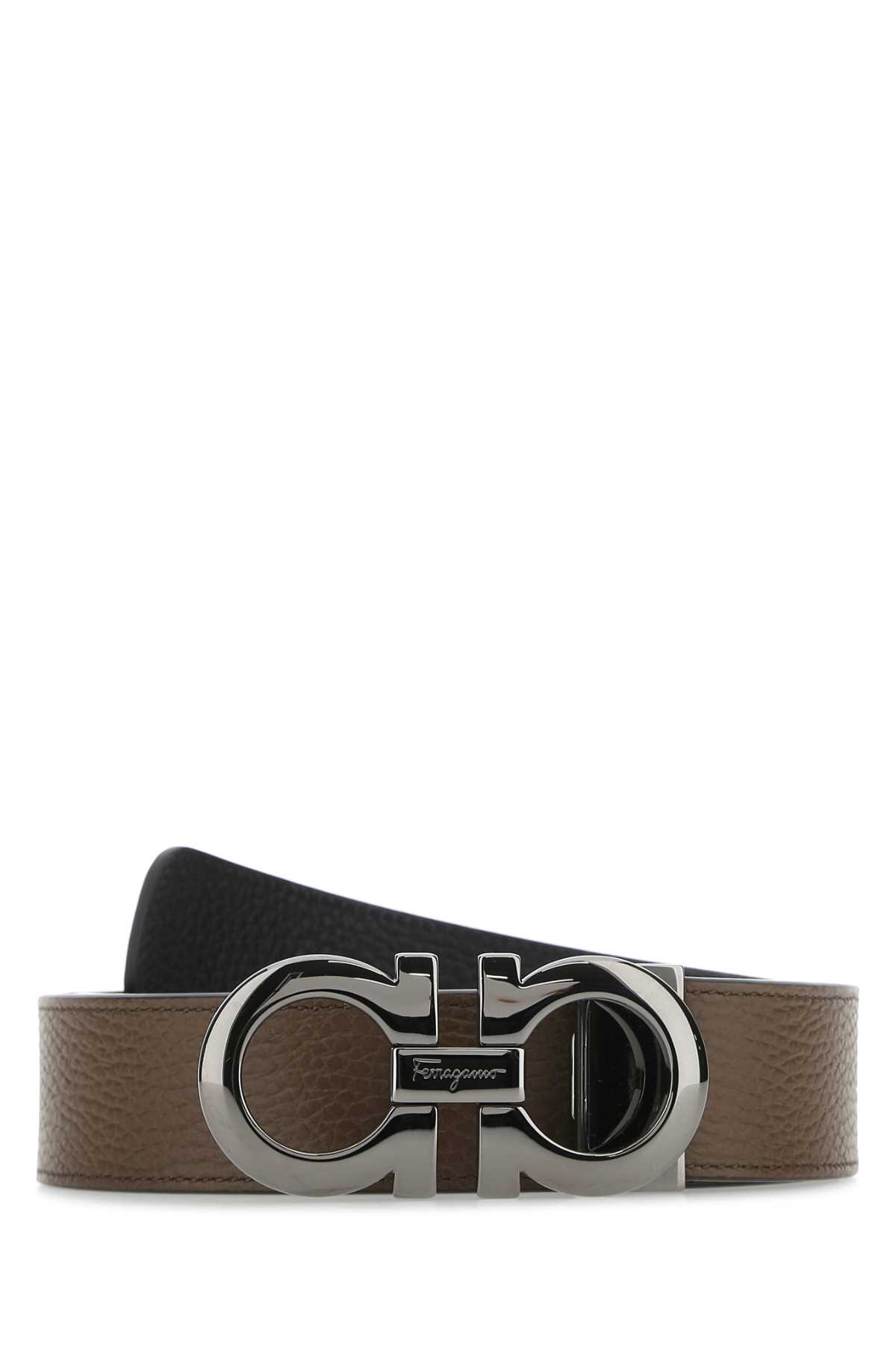 Brown leather reversible belt 675542705614BROWN (FERRAGAMO / ベルト・サスペンダー ) | FERRAGAMO (フェラガモ)