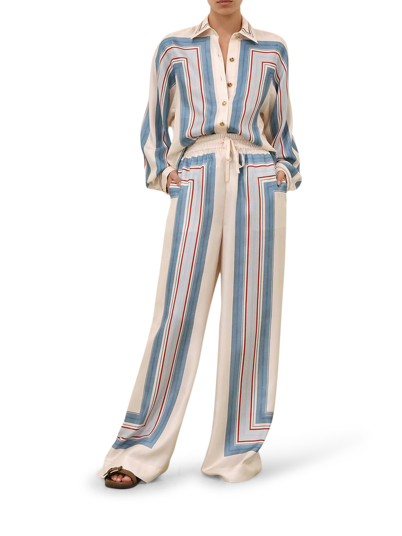 WIDE-WAISTED SILK TROUSERS 4021PC26RTIKSTR (ZIMMERMANN / パンツ ) | ZIMMERMANN (ジマーマン)(1)