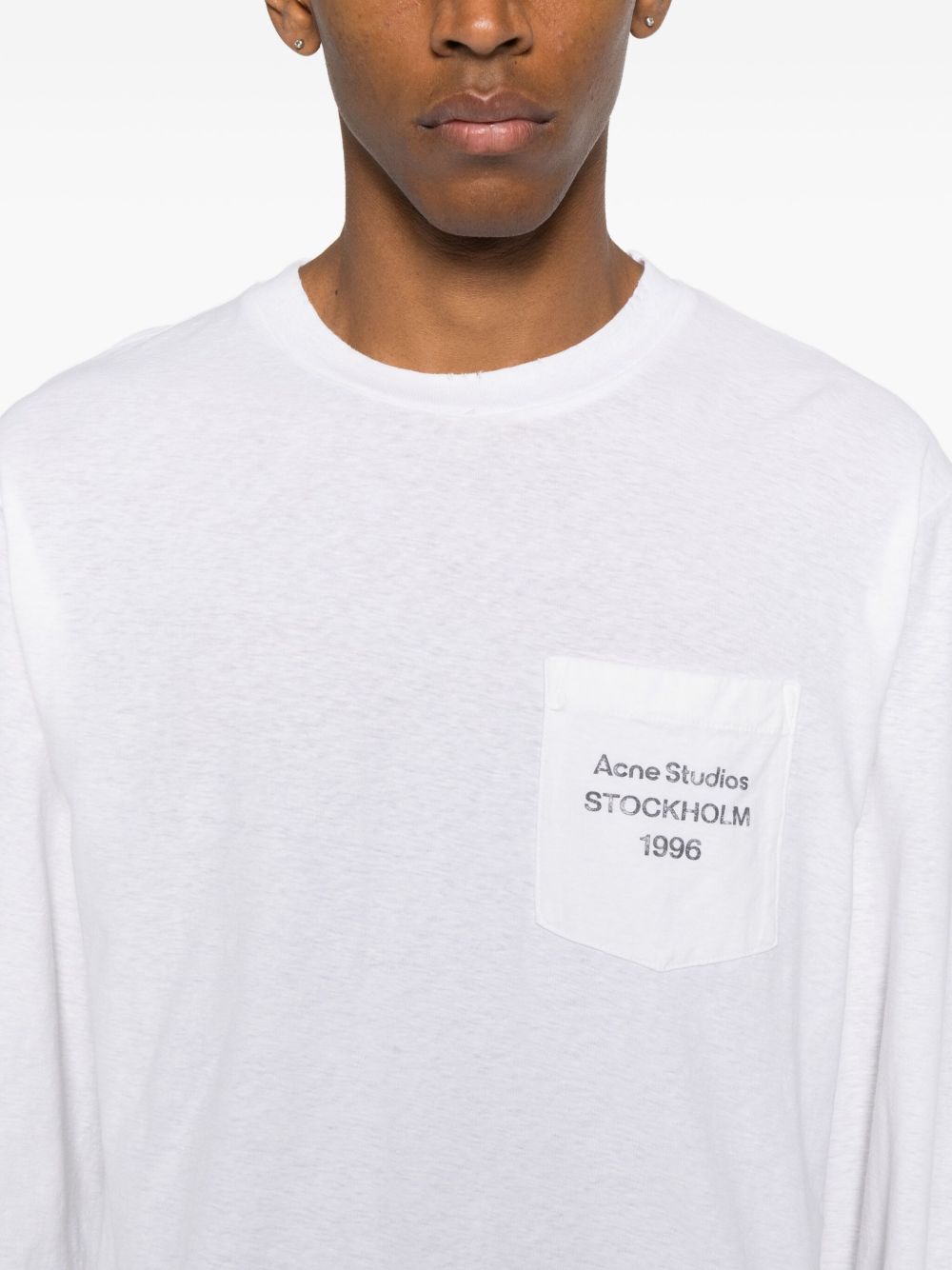 Acne Studios T-shirts and Polos White CL0441183 (Acne Studios / Tシャツ・カットソー ) | Acne Studios (アクネ ストゥディオズ)(4)