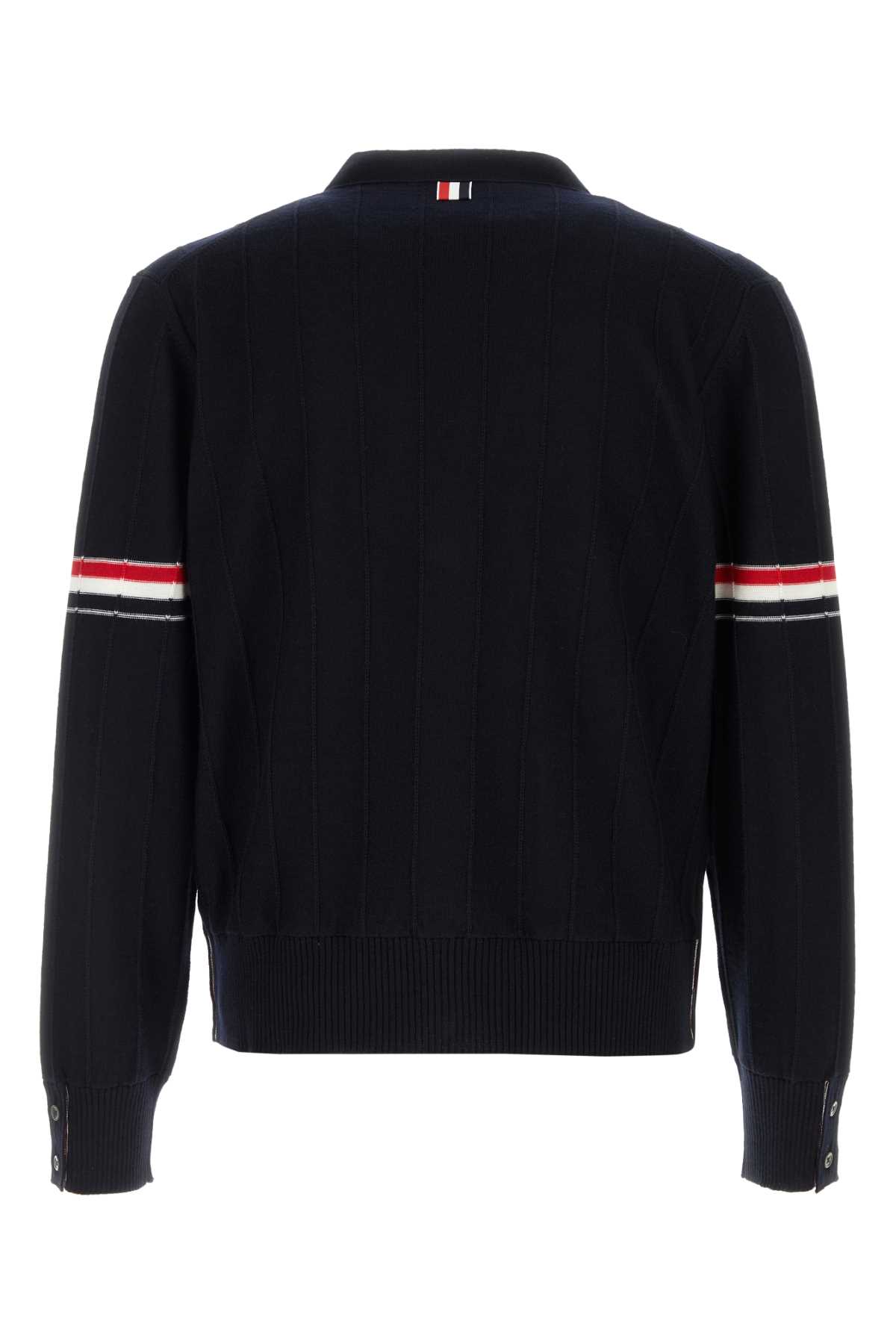 Dark blue wool cardigan MKC519AY1002415 (Thom Browne / ニット・セーター・カーディガン ) | Thom Browne (トム・ブラウン)(1)