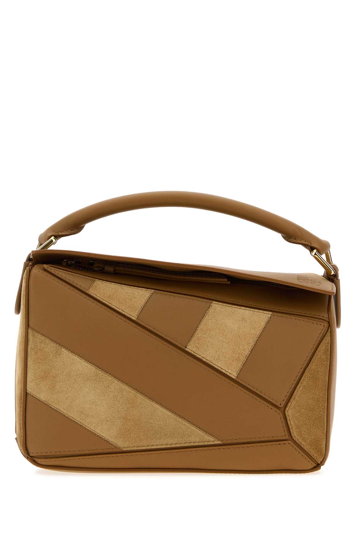 Camel leather and suede small Puzzle handbag A510S21XBROAK (LOEWE / ハンドバッグ・ショルダーバッグ ) | LOEWE (ロエベ)