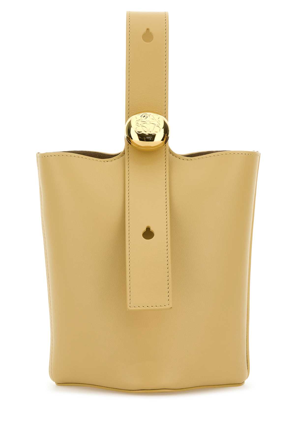 Yellow leather mini Pebble bucket bag AANBBBMX01DARKBUTTER (LOEWE / ハンドバッグ・ショルダーバッグ ) | LOEWE (ロエベ)