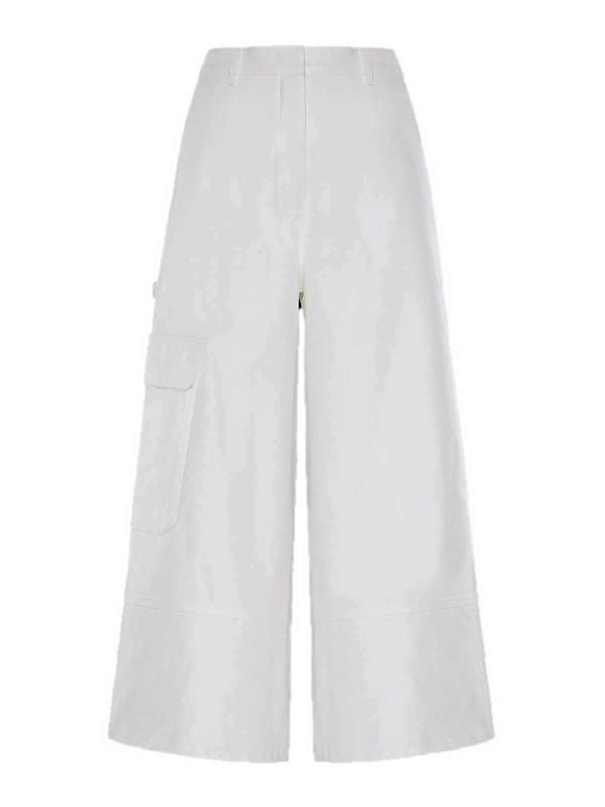 Cropped wide leg trousers. 1648600M54A3J001 (Moncler / パンツ ) | Moncler (モンクレール)