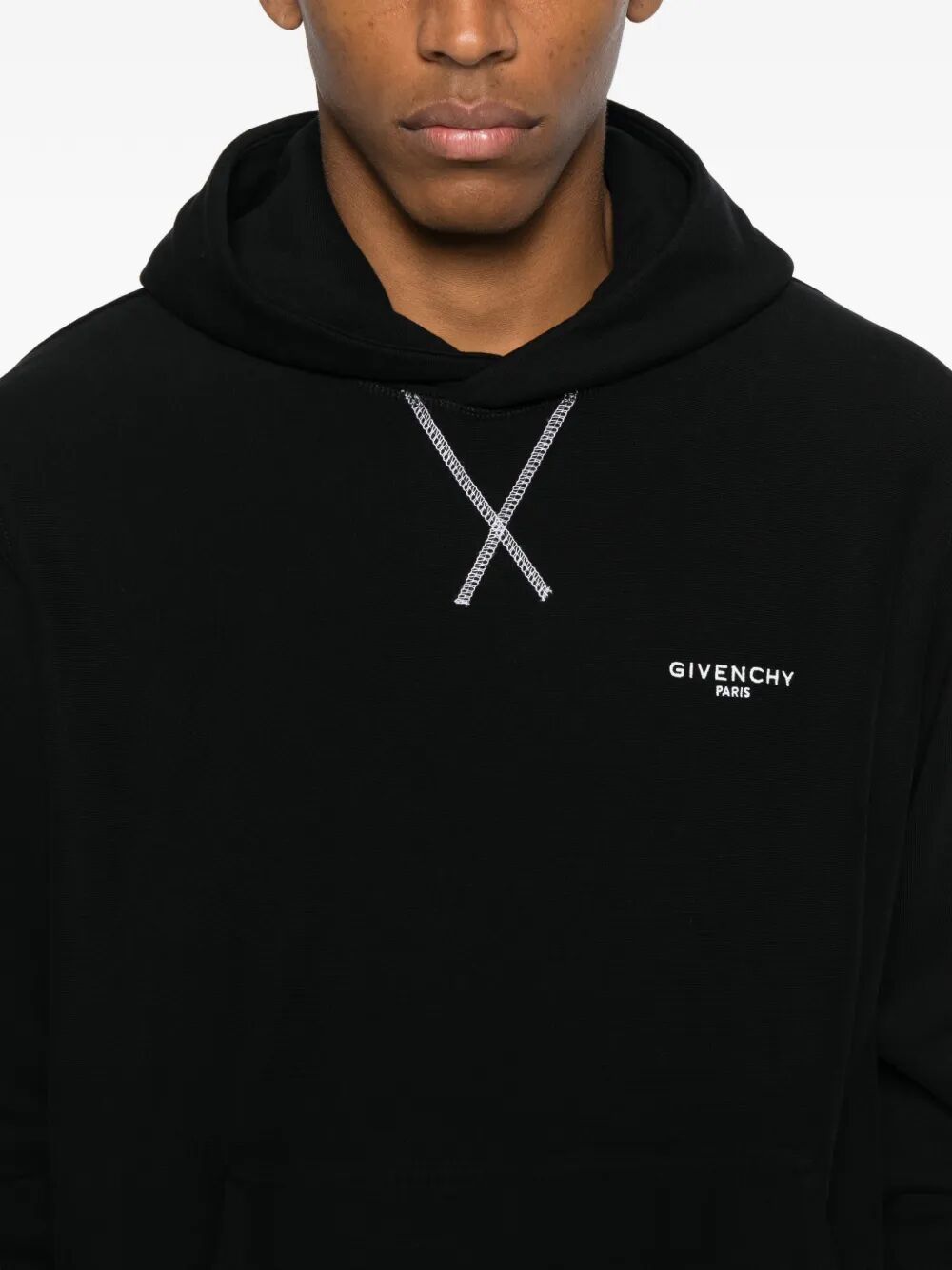 COUTURE SEAM FLEECE HOODIE WITH GIVENCHY PARIS EMBROIDERY BMJ0NH3YS1001 (GIVENCHY / スウェット・フーディー ) | GIVENCHY (ジバンシィ)(4)
