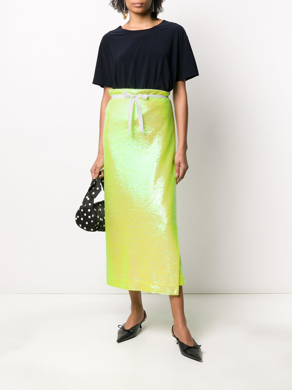 Norma Kamali T-shirts and Polos Blue KK4266PL104012 (NORMA KAMALI / Tシャツ・カットソー ) | NORMA KAMALI (ノーマカマリ)(4)