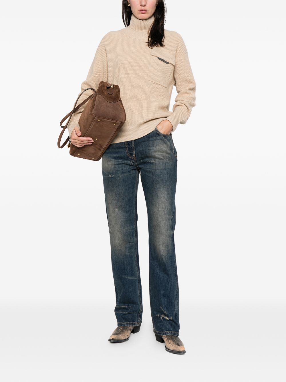 Brunello Cucinelli Sweaters Beige M12721704PC057 (Brunello Cucinelli / ニット・セーター・カーディガン ) | Brunello Cucinelli (ブルネロ・クチネリ)(3)