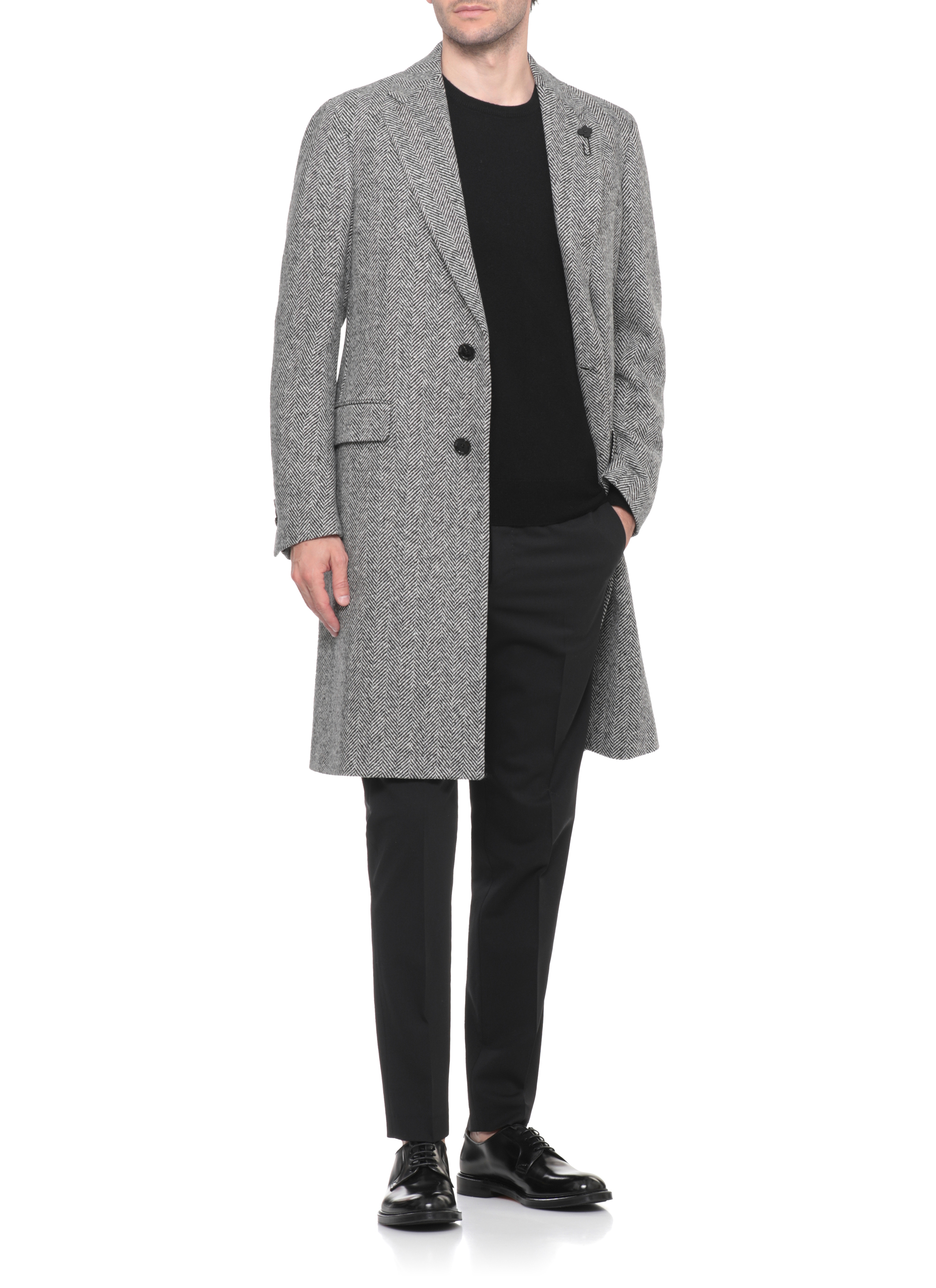 Lardini Coats Black CN23698EAAC65616170NE (LARDINI / コート ) | LARDINI (ラルディーニ)(1)