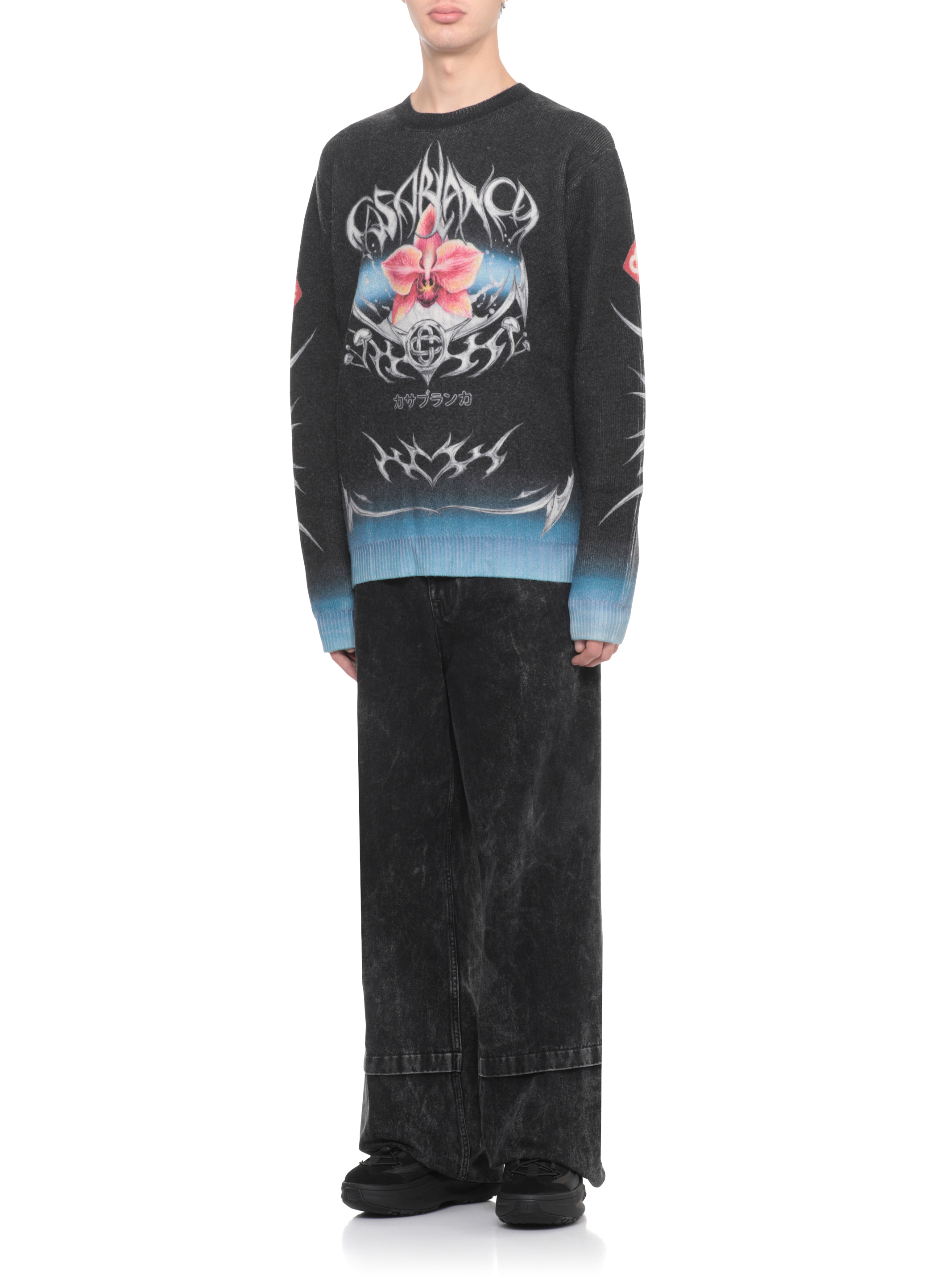 Casablanca Sweaters Black MAW25KW116601CASHMERE (Casablanca / ニット・セーター・カーディガン ) | Casablanca (カサブランカ)(1)