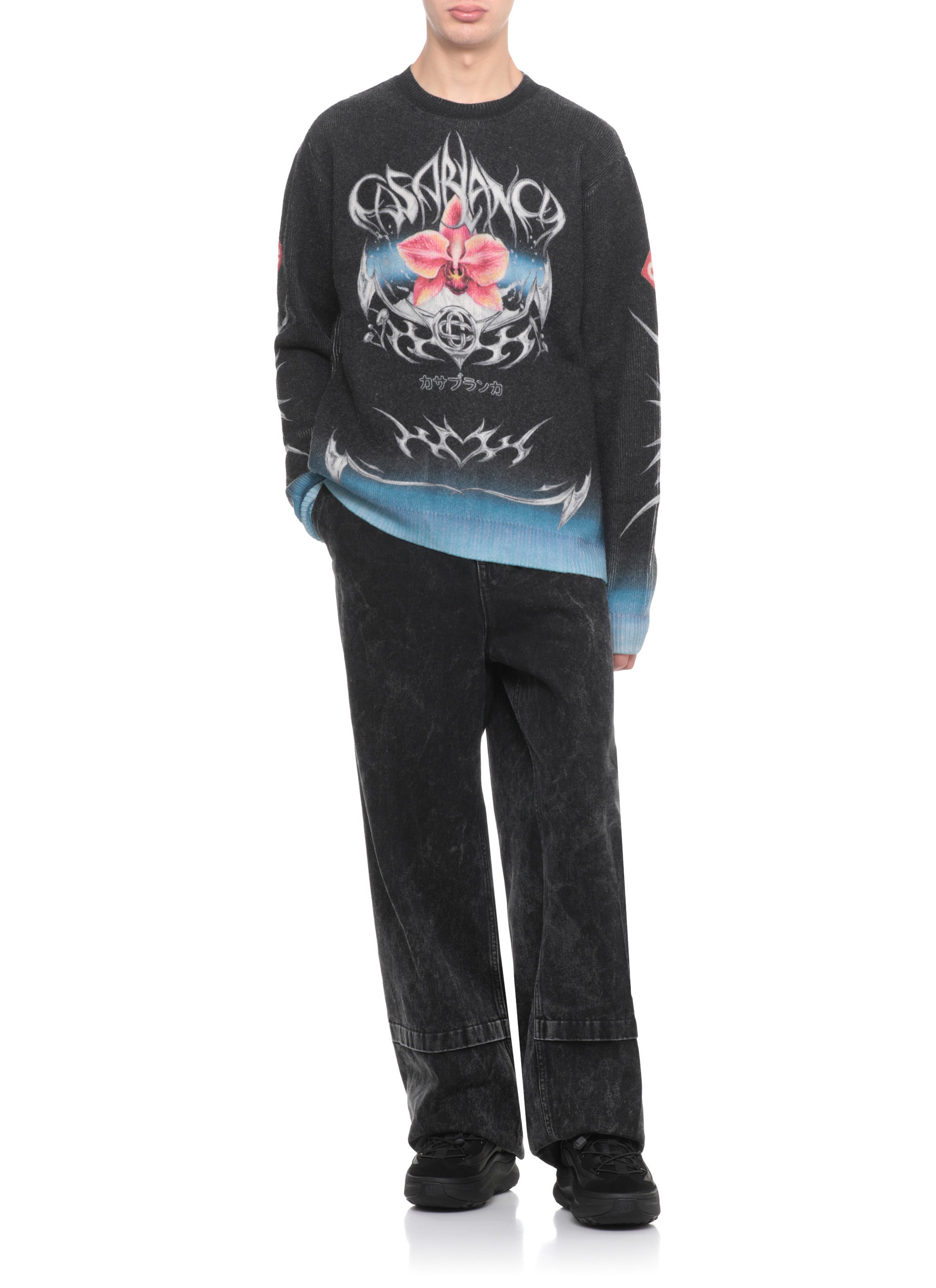 Casablanca Sweaters Black MAW25KW116601CASHMERE (Casablanca / ニット・セーター・カーディガン ) | Casablanca (カサブランカ)(4)