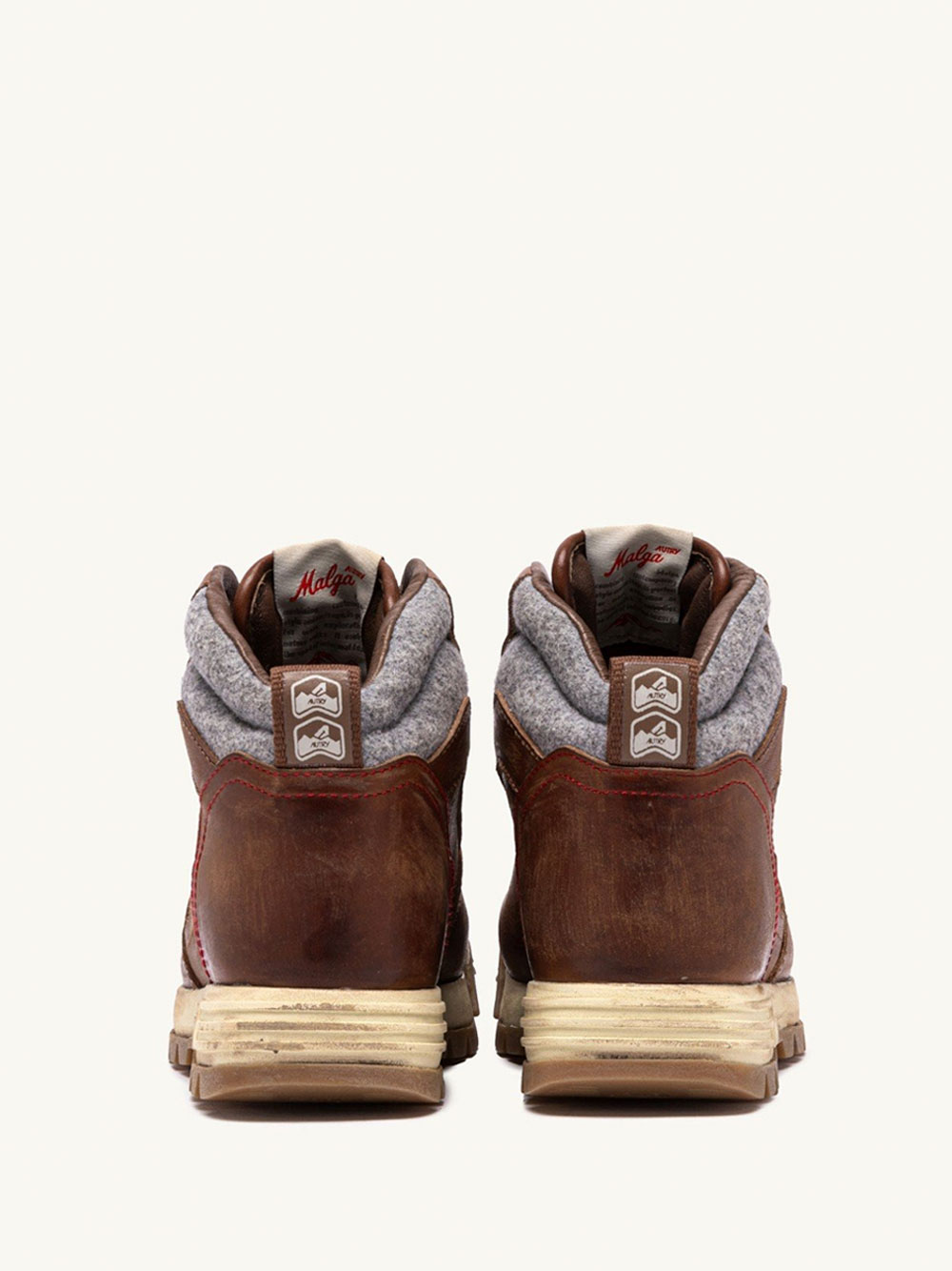 MALGA PEDULA HIKING BOOTS IN NATURAL LEATHER AND GREY FABRIC HBMWHF01CUIRGREY (AUTRY / ブーツ ) | AUTRY (オートリー)(2)