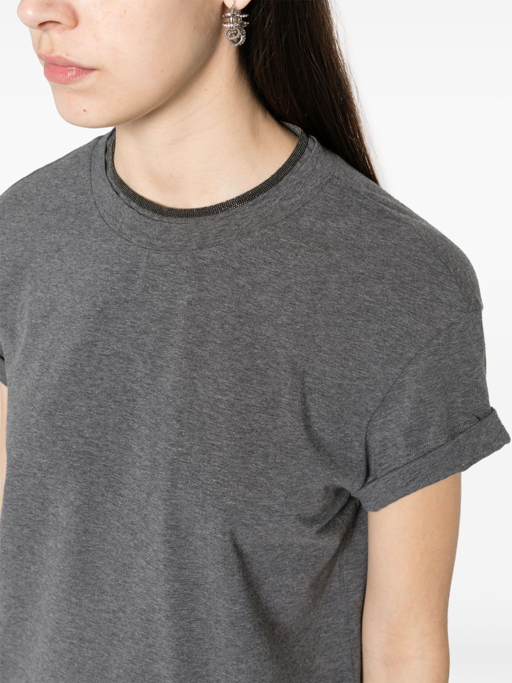 Brunello Cucinelli T-shirts and Polos Grey M0T18BD200CV563 (Brunello Cucinelli / Tシャツ・カットソー ) | Brunello Cucinelli (ブルネロ・クチネリ)(1)