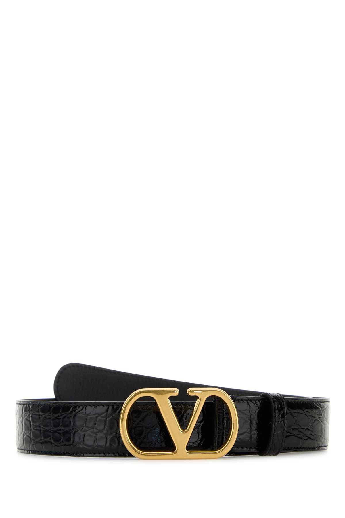 Black leather VLogo belt 7W2T0SM3WEU0NO (Valentino Garavani / ベルト・サスペンダー ) | Valentino Garavani (ヴァレンティノ)