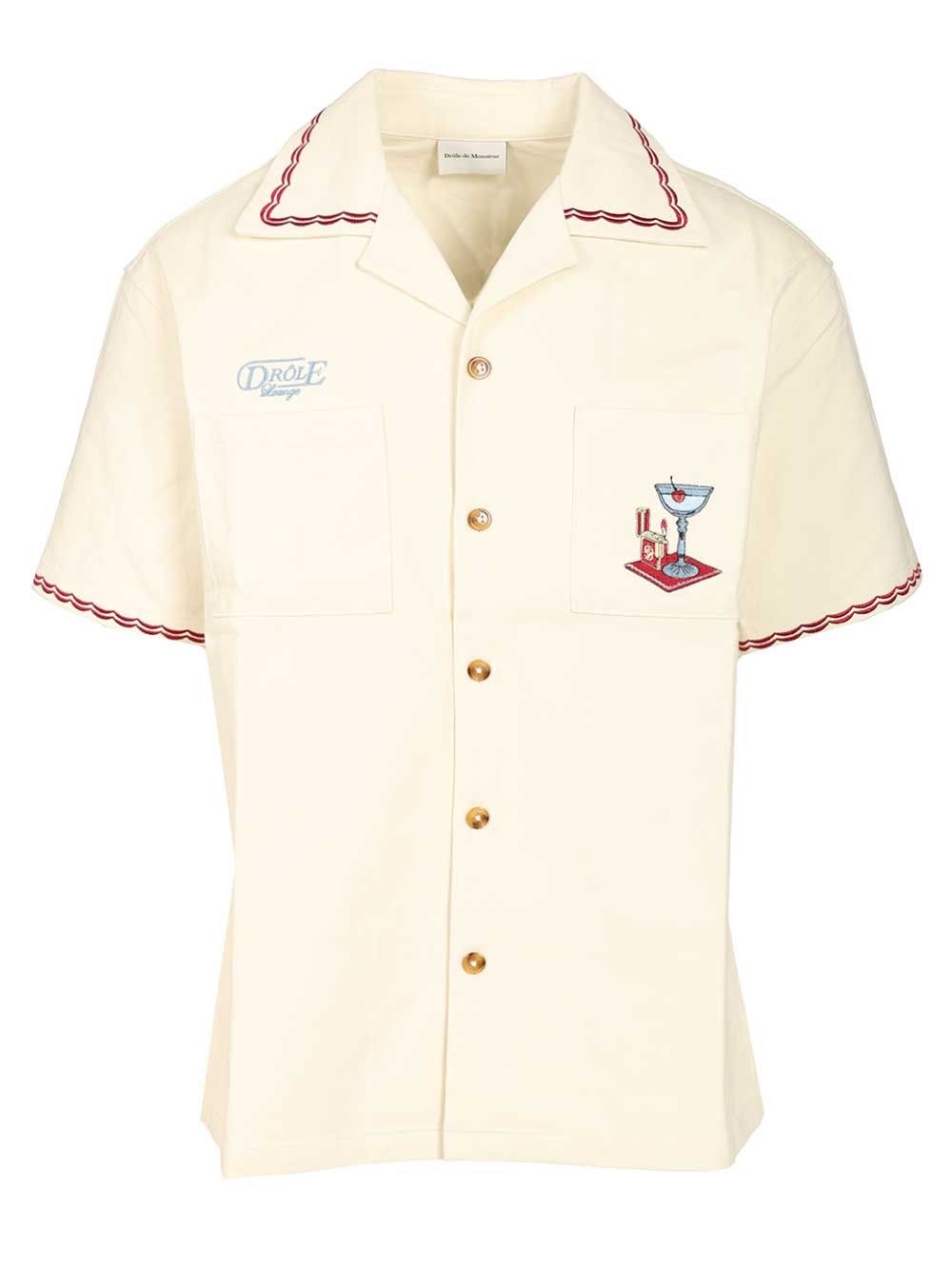 Cotton shirt JSH227CO215OW (Drôle De Monsieur / シャツ・ブラウス ) | Drôle De Monsieur (ドロールドムッシュ)