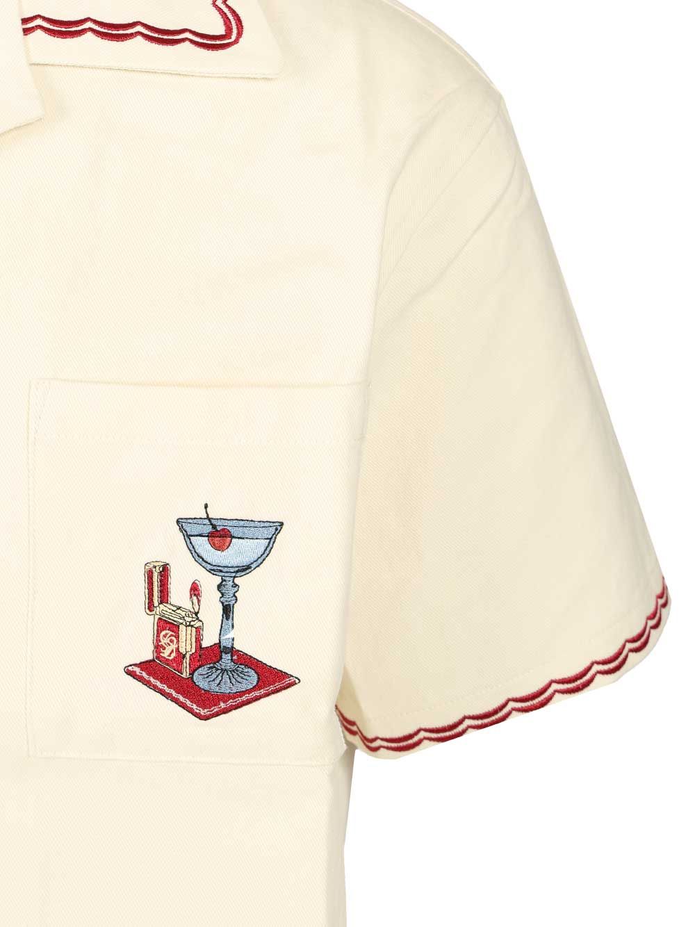 Cotton shirt JSH227CO215OW (Drôle De Monsieur / シャツ・ブラウス ) | Drôle De Monsieur (ドロールドムッシュ)(4)