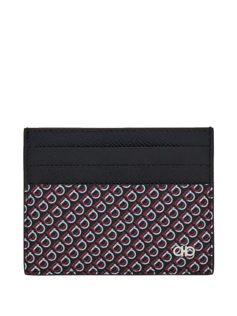 MICRO GANCIO-PRINT HAMMERED LEATHER CARD HOLDER 6614780790636NERO (FERRAGAMO / 財布・カードケース ) | FERRAGAMO (フェラガモ)