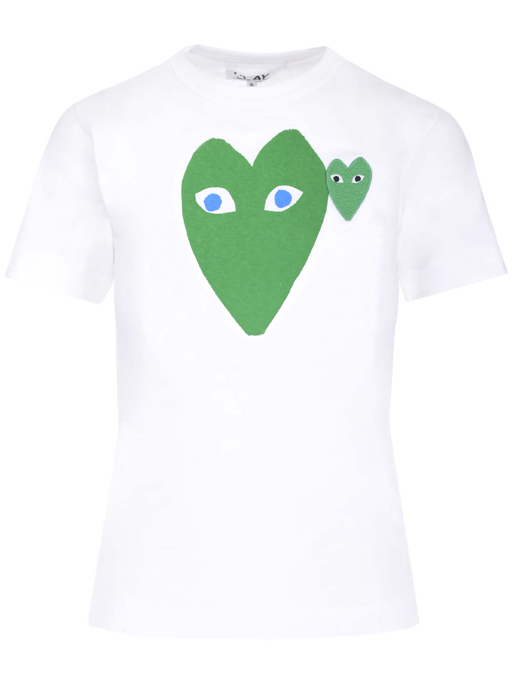 Green heart T-shirt P1T0891WHITE (PLAY Comme Des Garçons / Tシャツ・カットソー ) | PLAY Comme Des Garçons (プレイ コムデギャルソン)